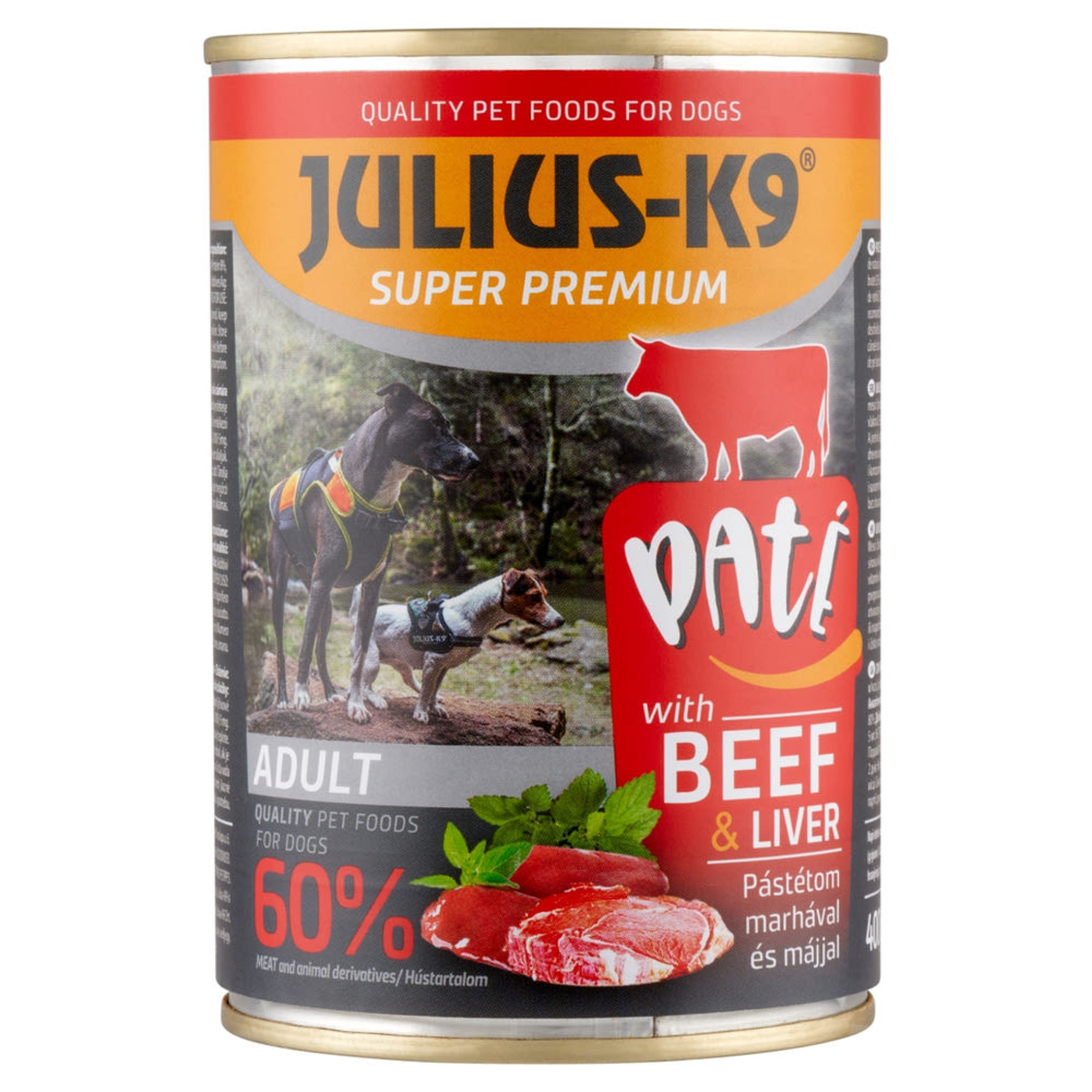 Julius-K9 állateledel kutyáknak marháknak és májjal - 400 g