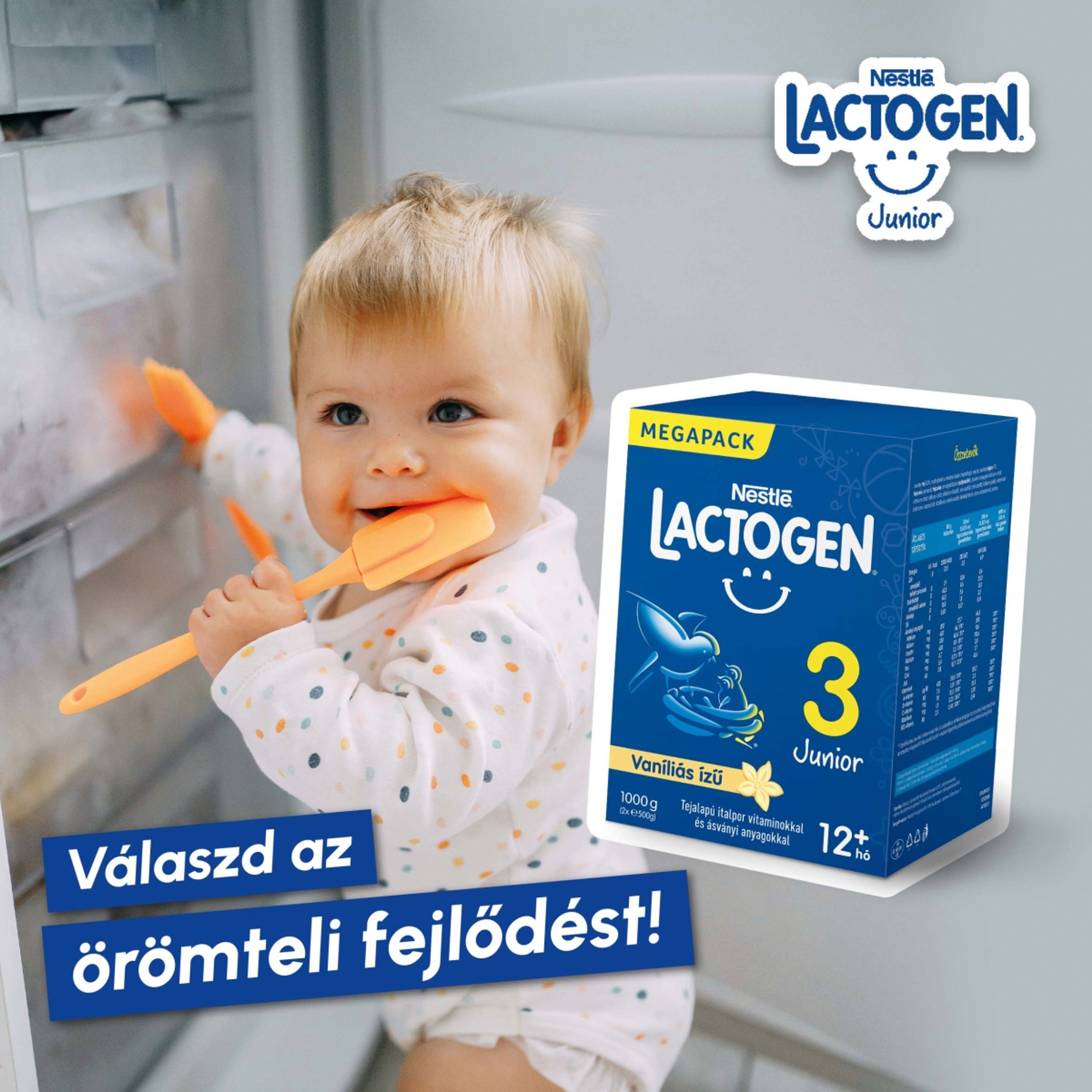 Lactogen 3 Junior tejalapú italpor vitaminokkal és ásványi anyagokkal vaníliás ízű 12 hónapos kortól - 1000 g-9