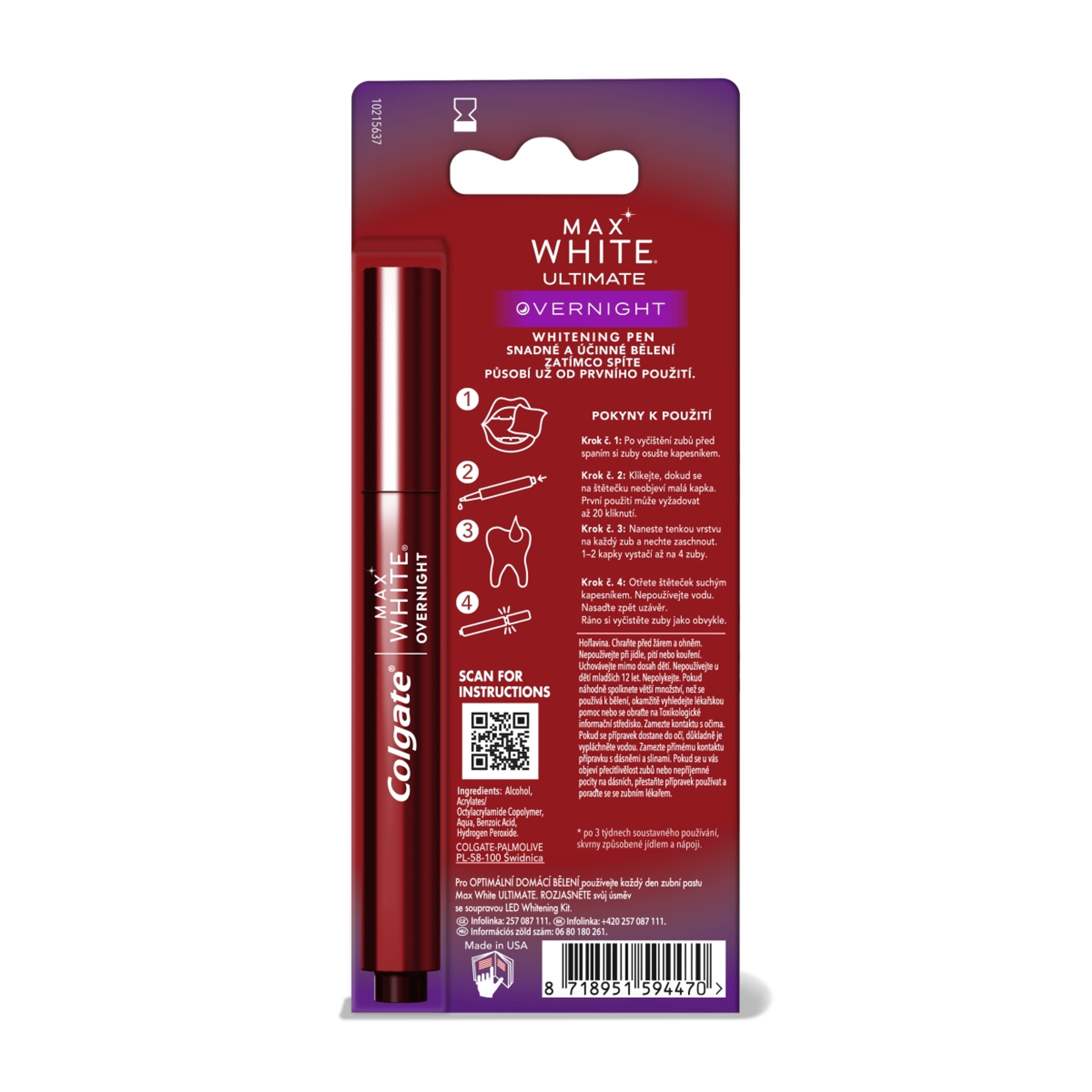 Colgate Max White Ultimate éjszakai fogfehérítő toll - 2,5 ml-3