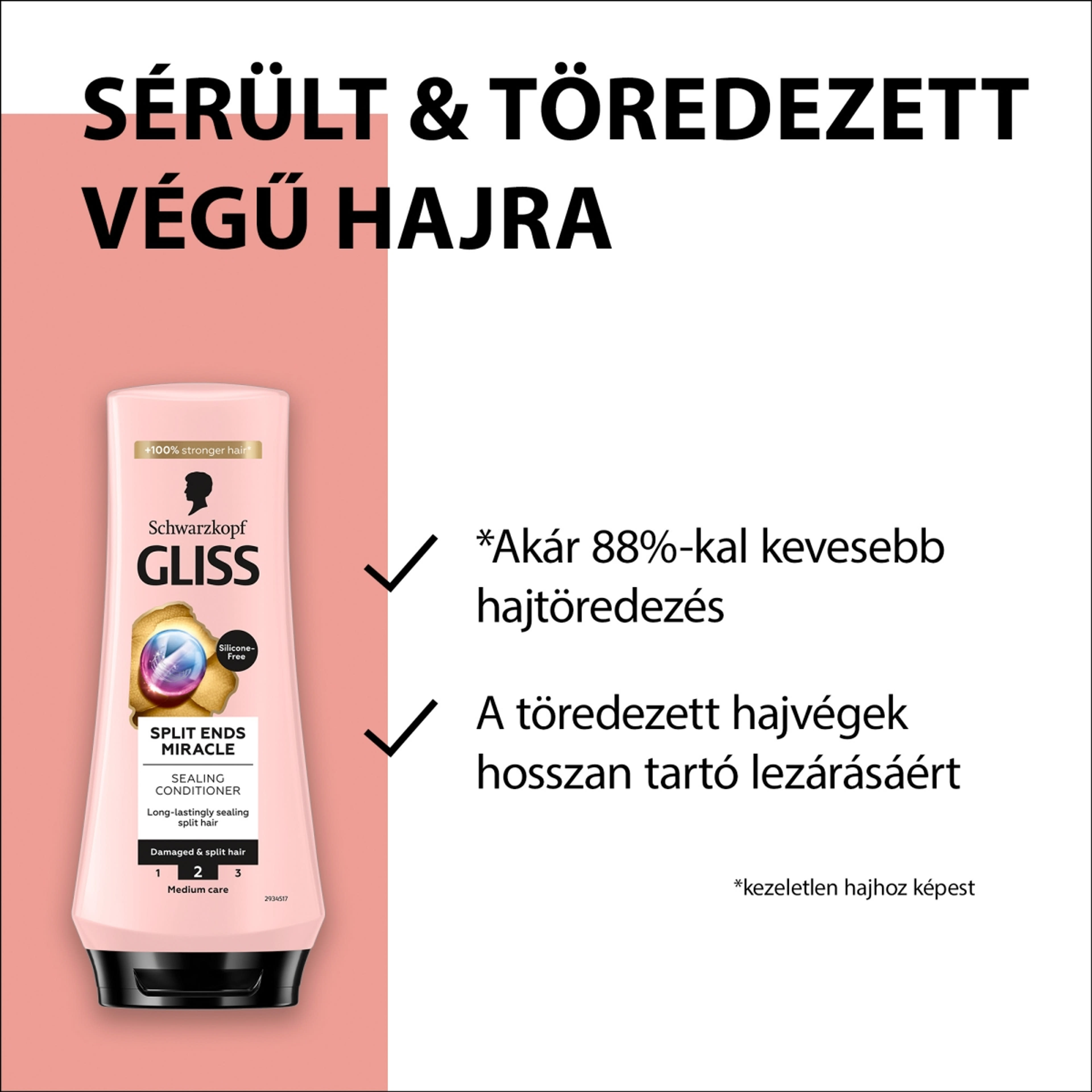 Gliss Split Ends Miracle hajregeneráló balzsam - 200 ml-3