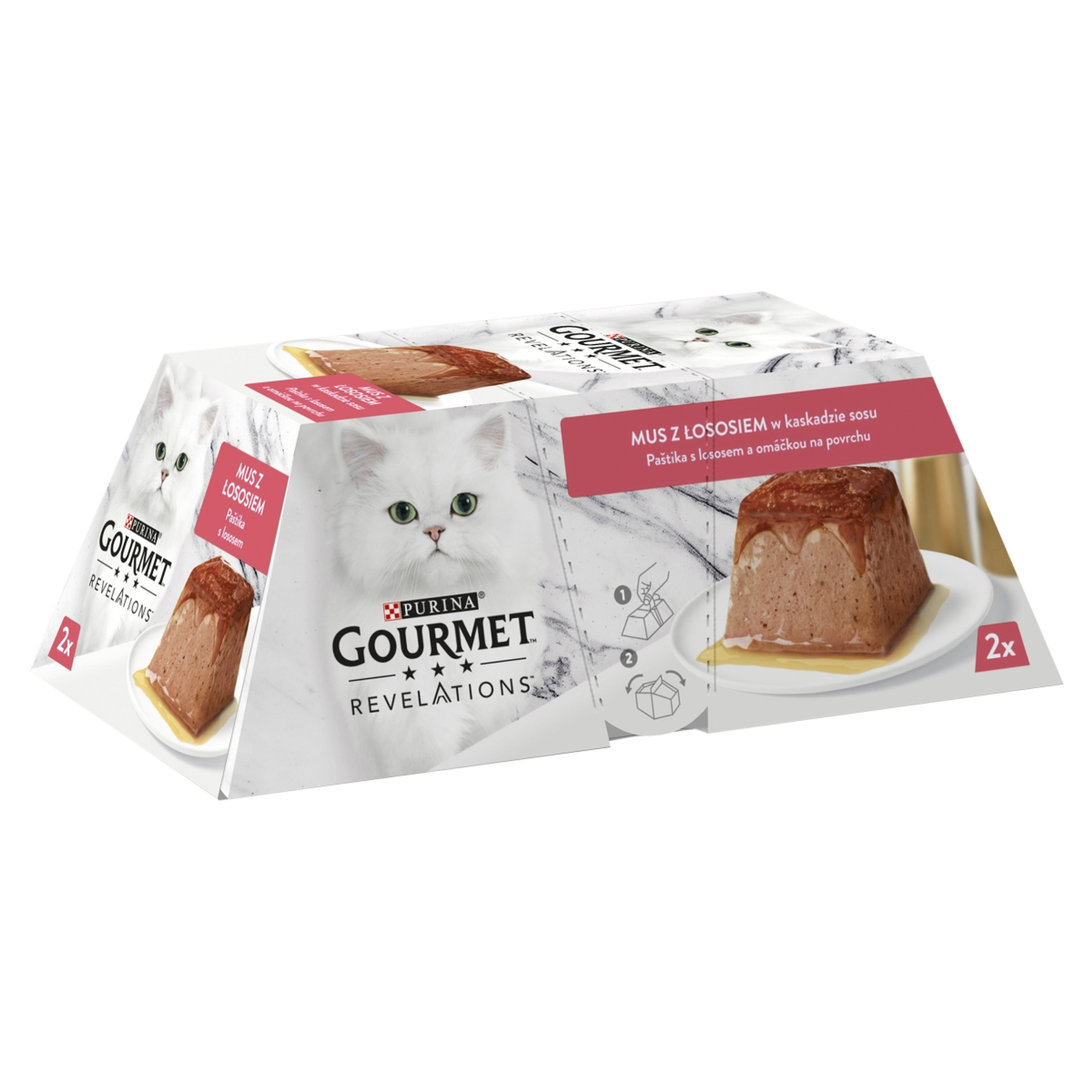 Gourmet Revelations pástétom konzerv macskáknak lazaccal és szósszal (2x57 g) - 114 g-1