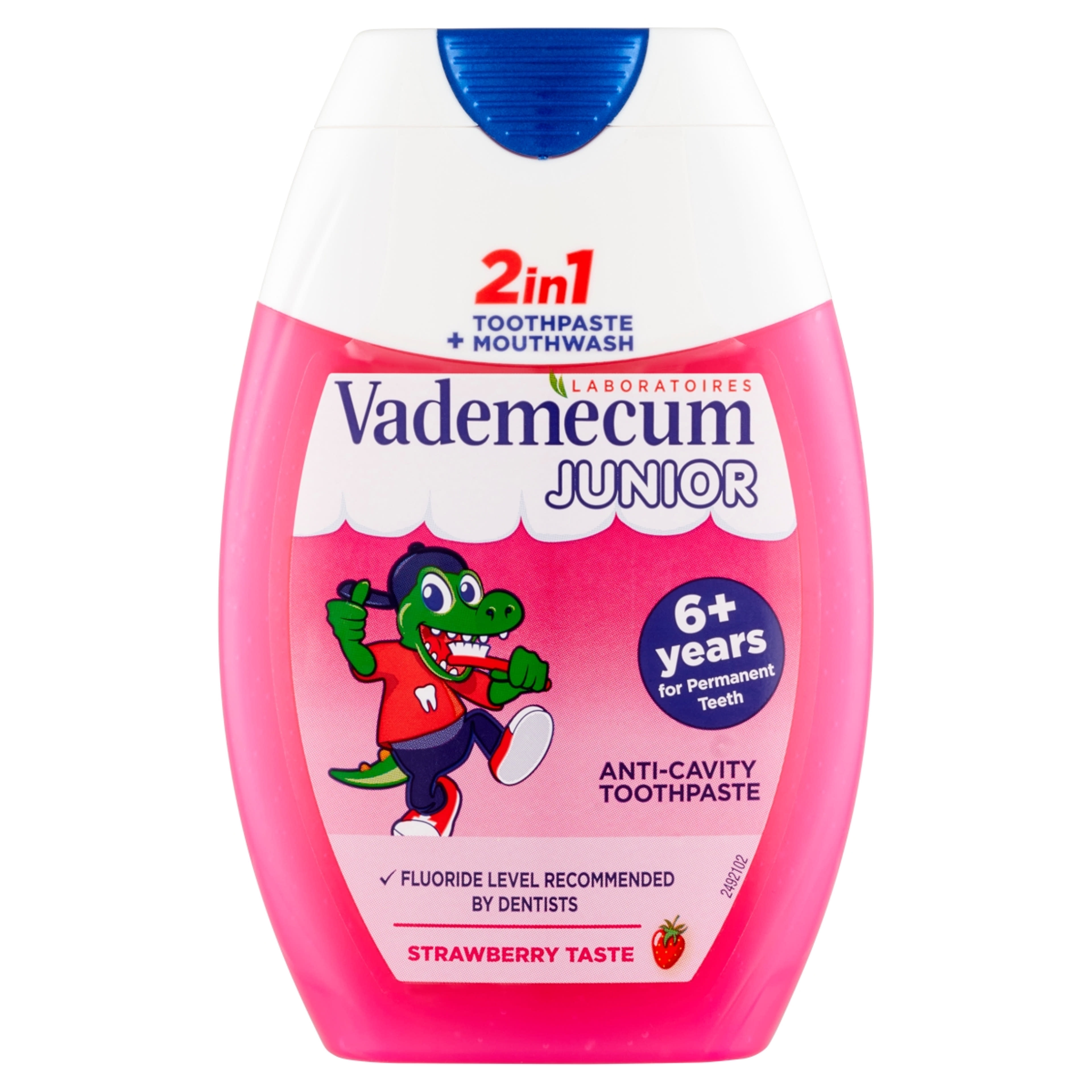 Vademecum 2 In 1 Junior Eper fogkrém - 75 ml