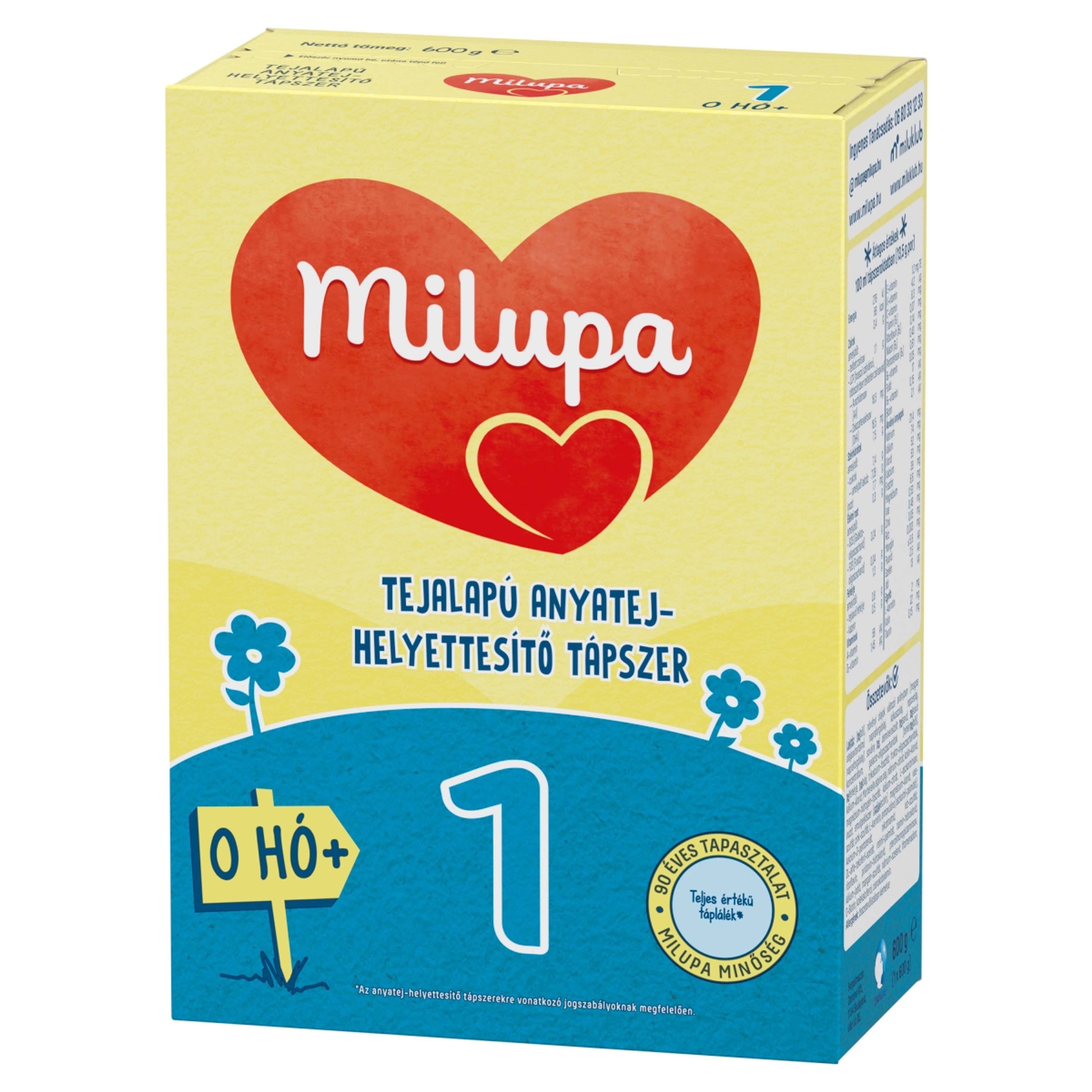 Milupa 1 tejalapú anyatej-helyettesítő tápszer 0 hónapos kortól - 600 g-2