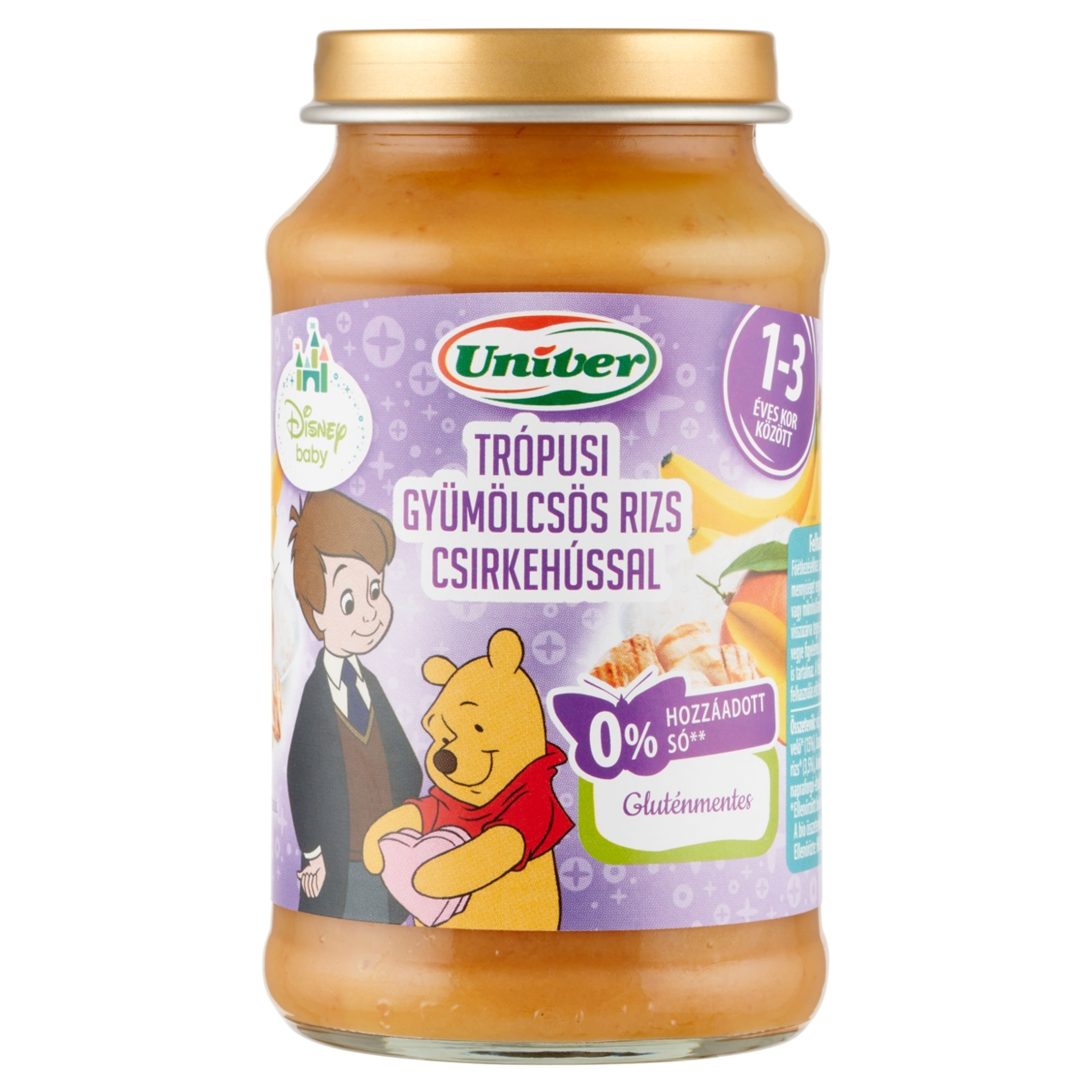 Univer Bébiétel Trópusi gyümölcsös rizs, Csirkemell 1-3 Éves Korig - 220 g