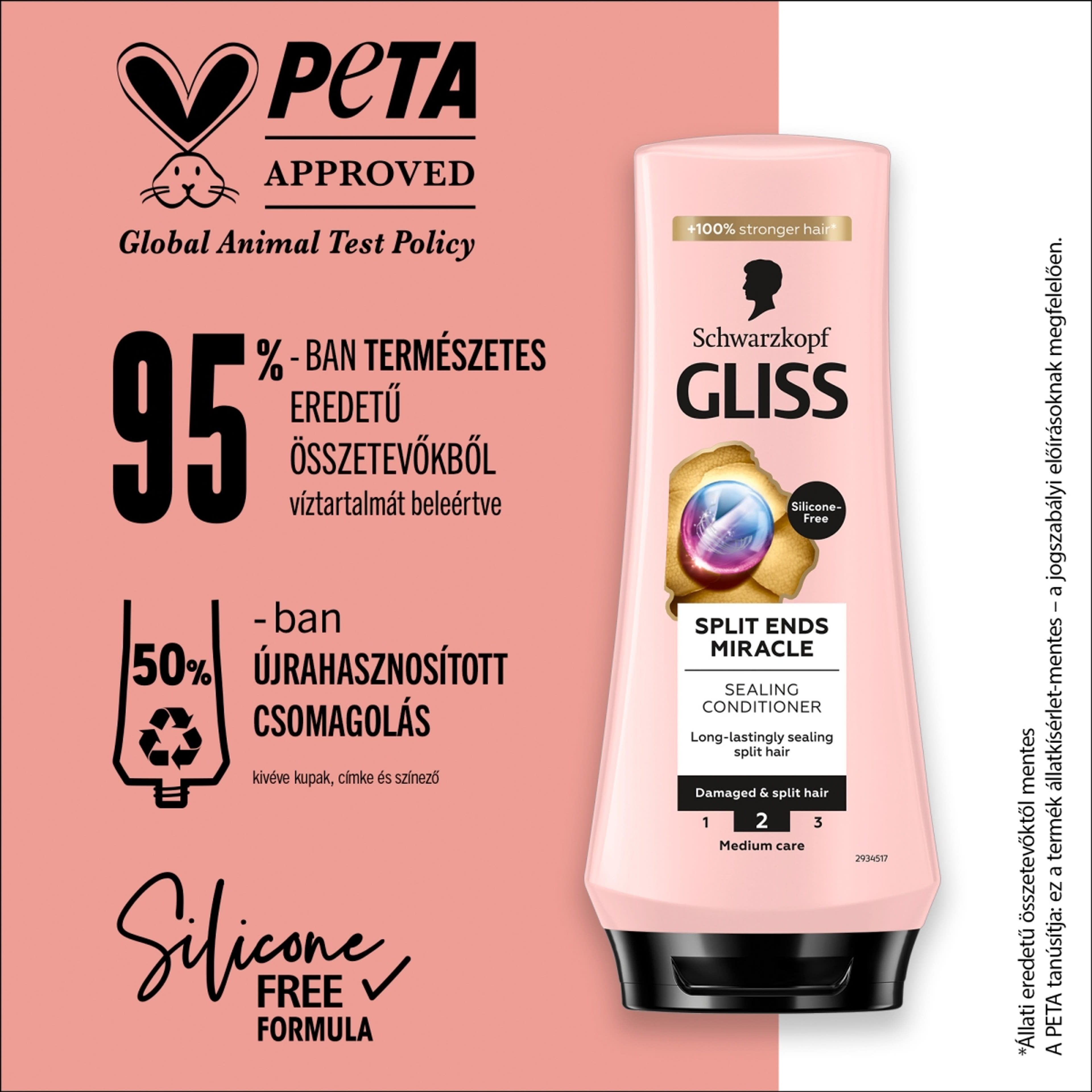 Gliss Split Ends Miracle hajregeneráló balzsam - 200 ml-4