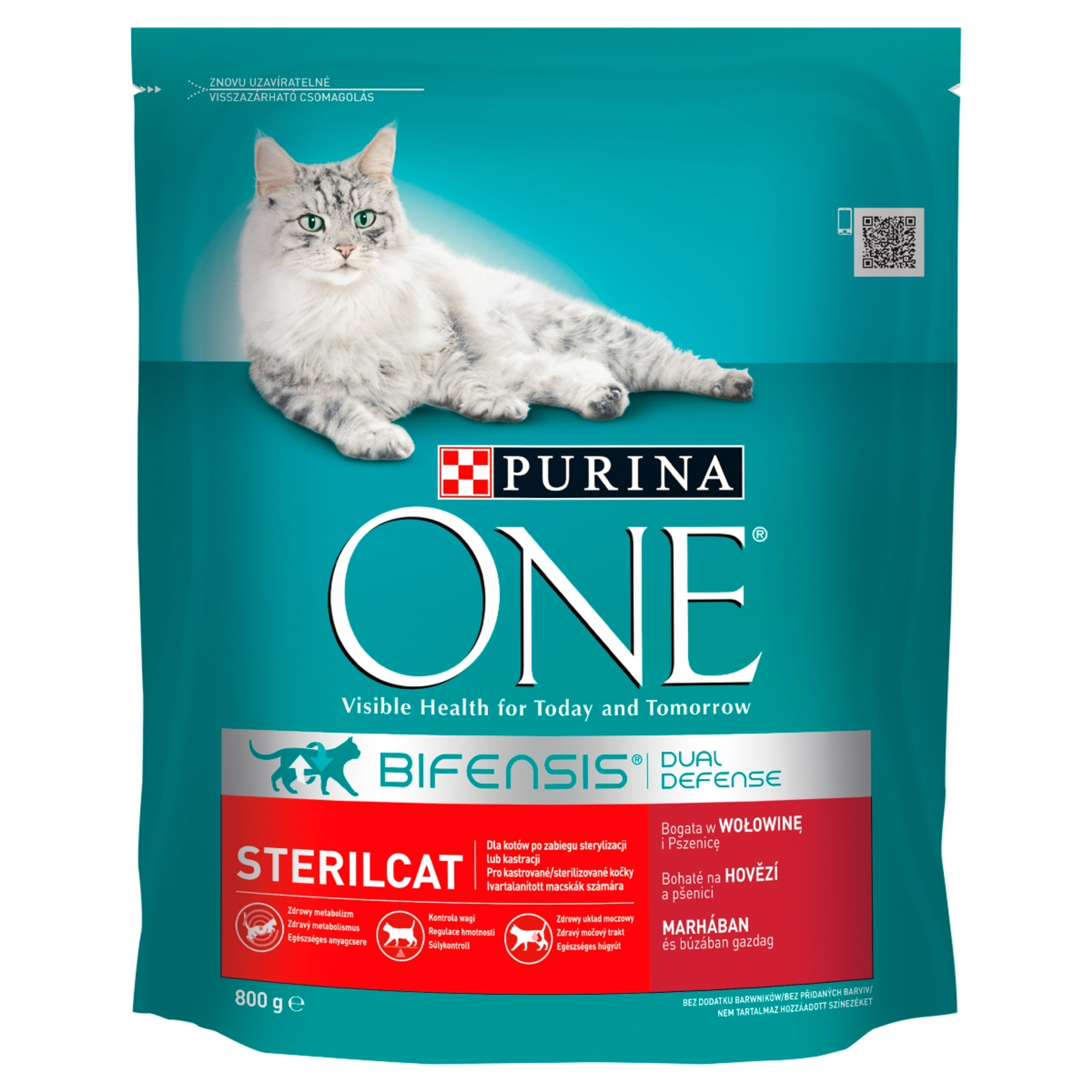 Purina One Sterilcat ivartalanított teljes értékű szárazeledel macskáknak, marhahússal - 800 g
