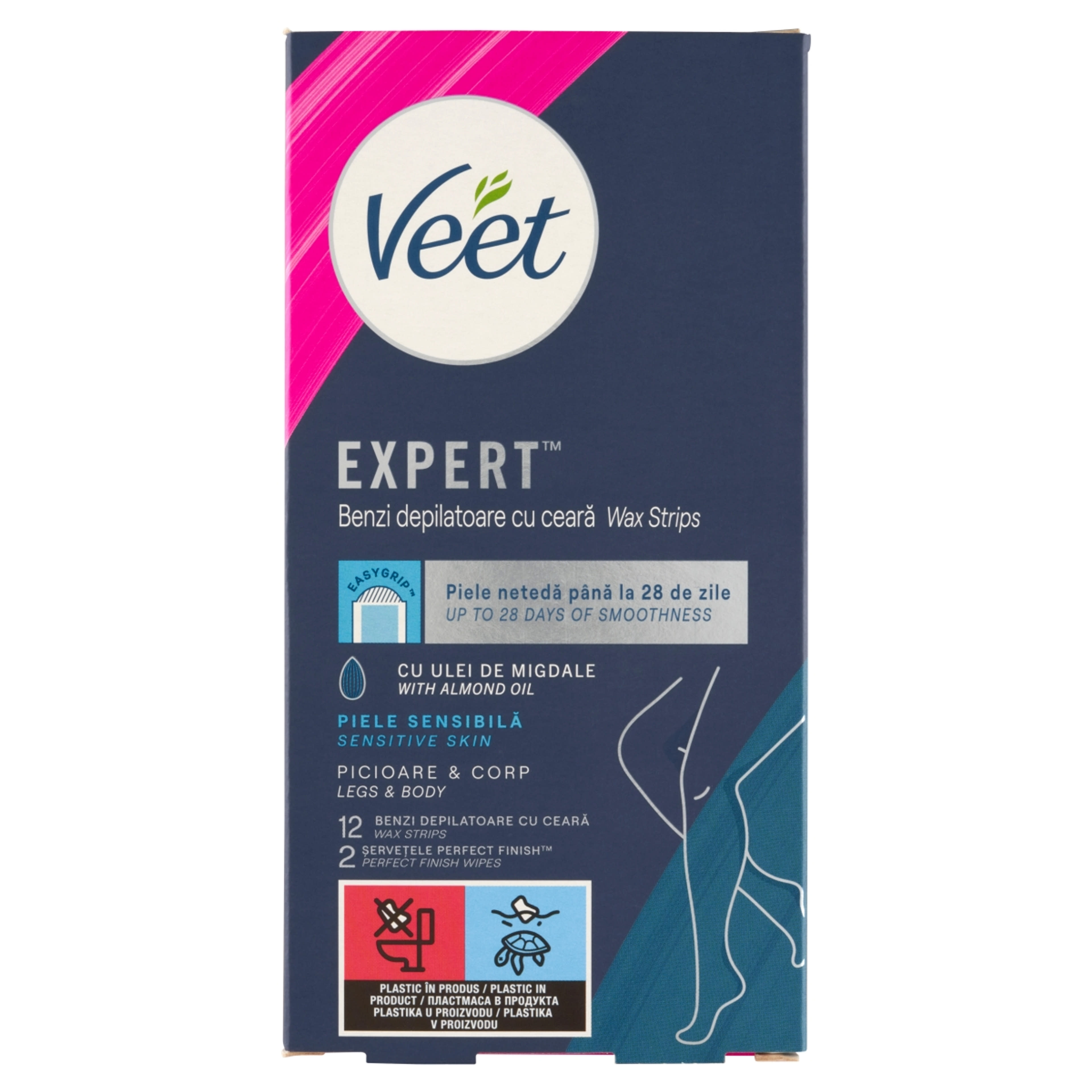 Veet Expert hideggyanta szalagok lábra és testre, érzékeny bőrre - 12 db-1