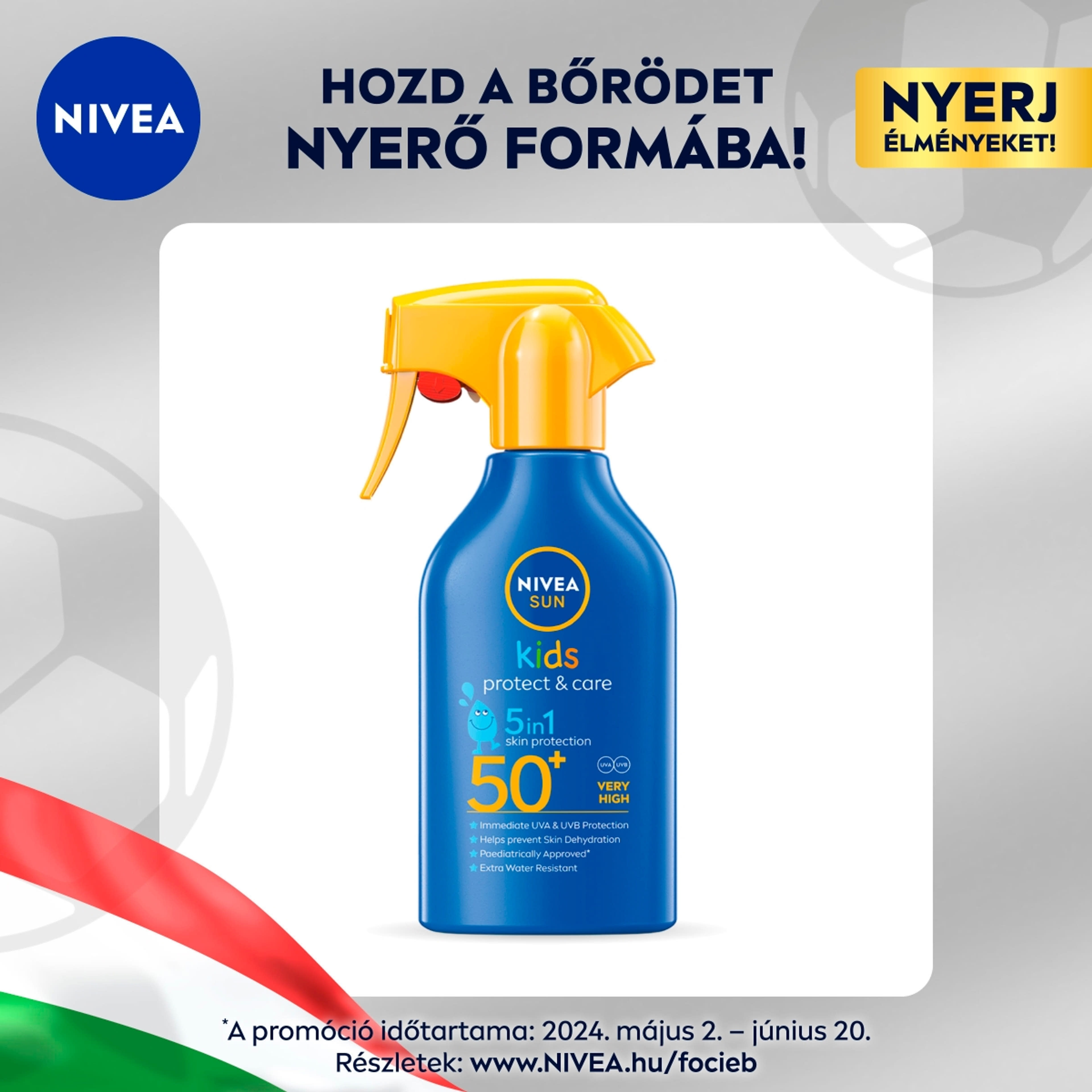Nivea Sun Kids hidratáló szórófejes gyermeknaptej F50+ - 270 ml