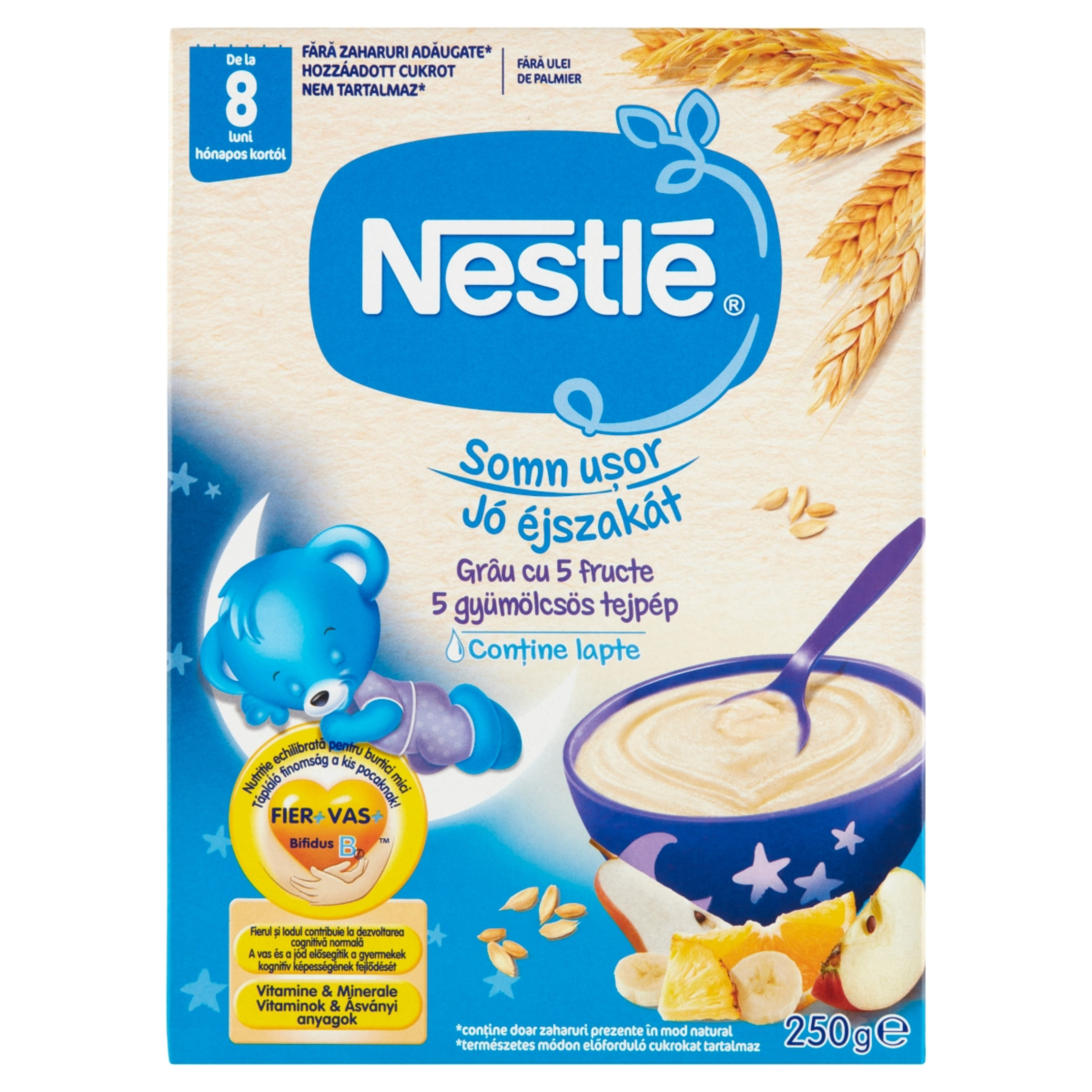 Nestle jó éjszakát 5 gyümölcsös tejpép 8 hónapos kortól - 250 g