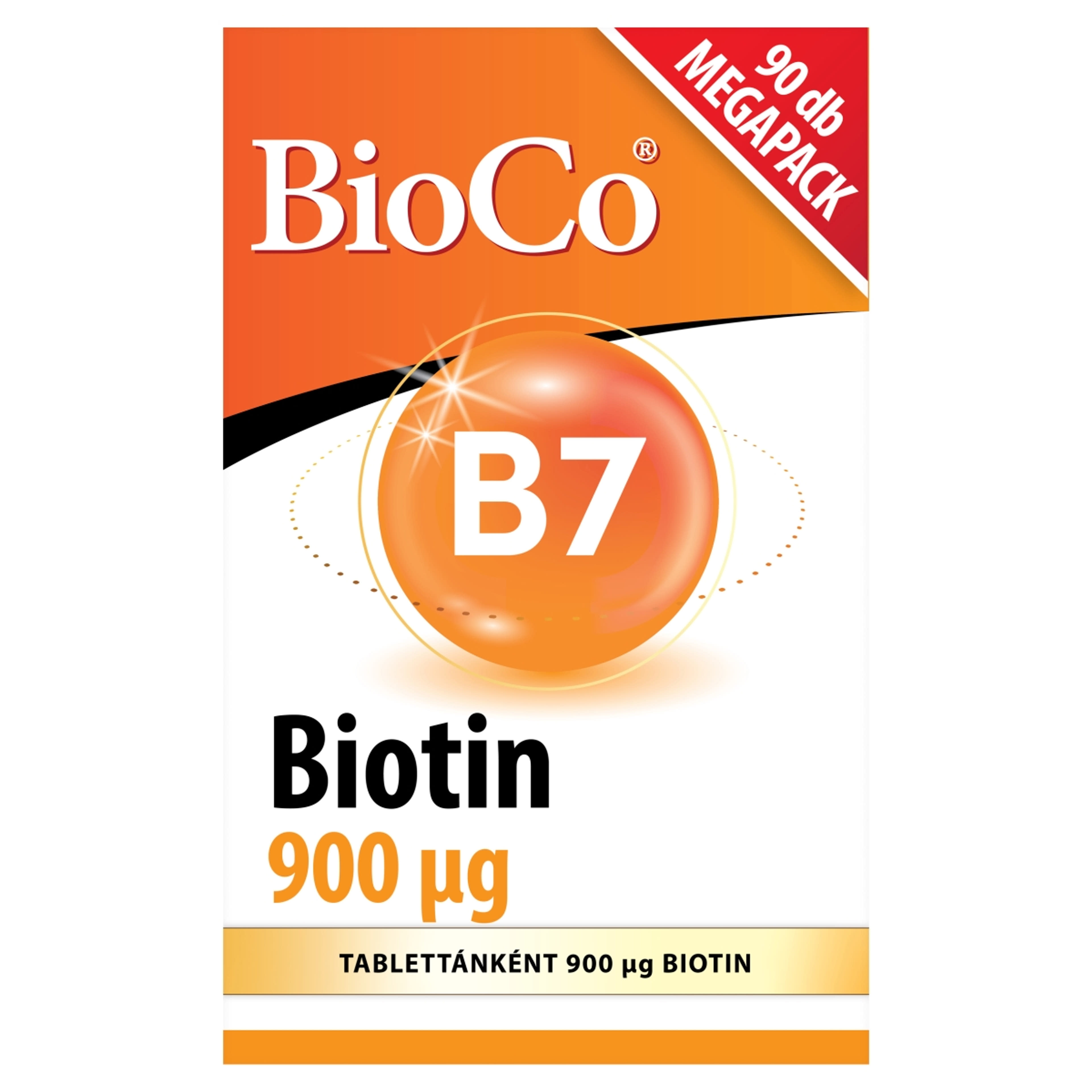 BioCo Biotin 900 MCG étrend-kiegészítő tabletta - 90 db