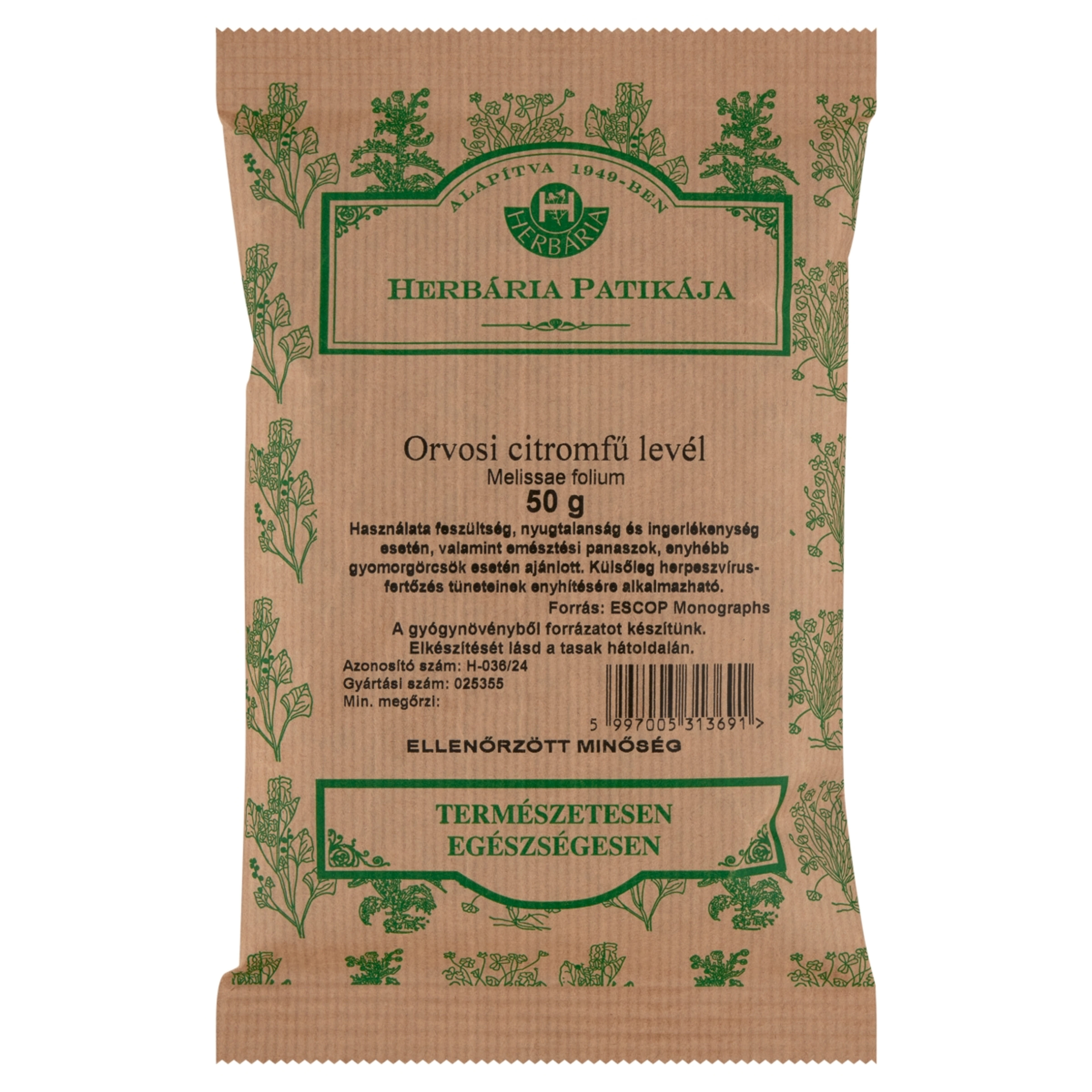 Herbária Orvosi citromfu levél - 50 g