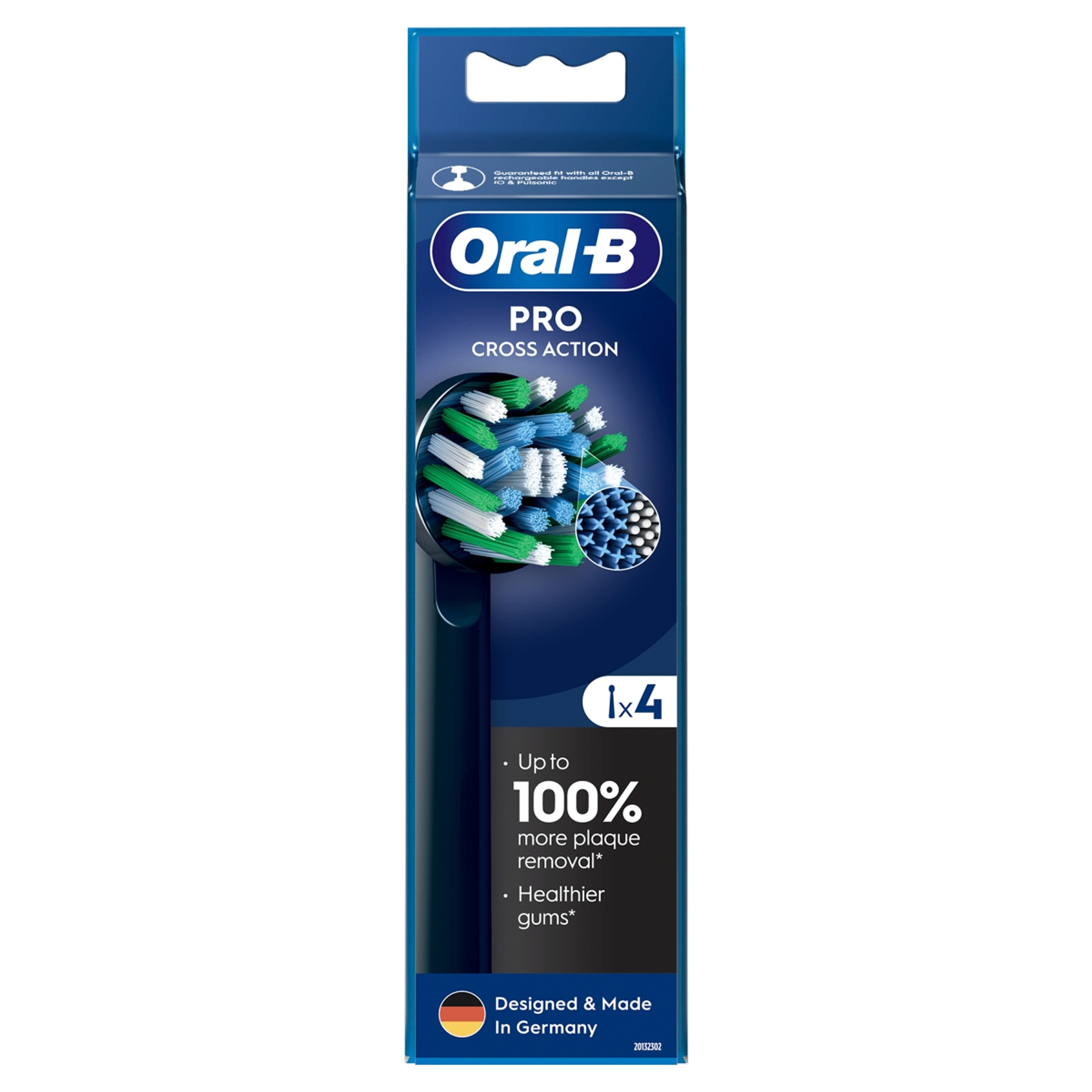 Oral-B Pro Cross Action fogkefefej /fekete - 4 db-1