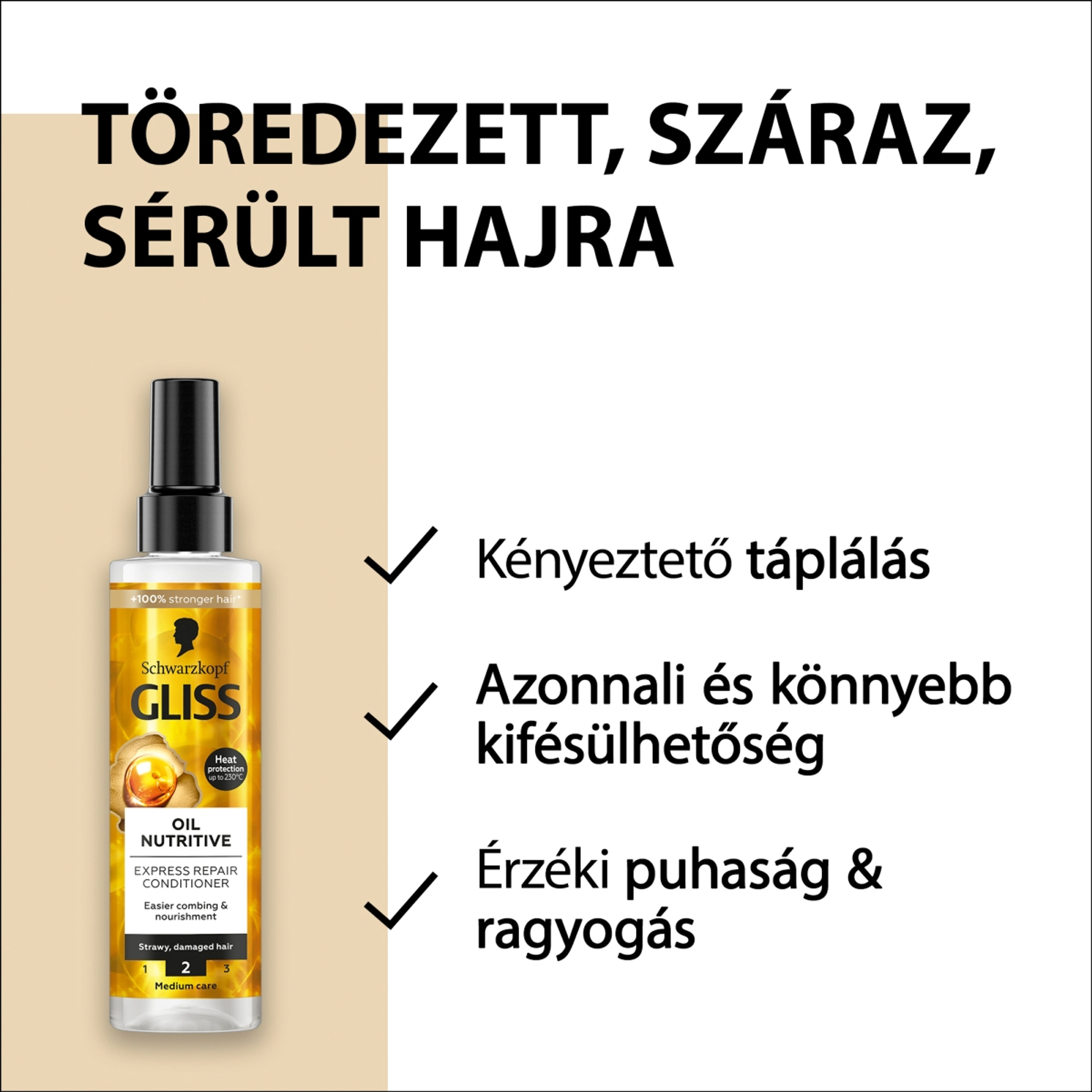 Gliss Express Repair Tápláló olaj hajregeneráló balzsam - 200 ml-4