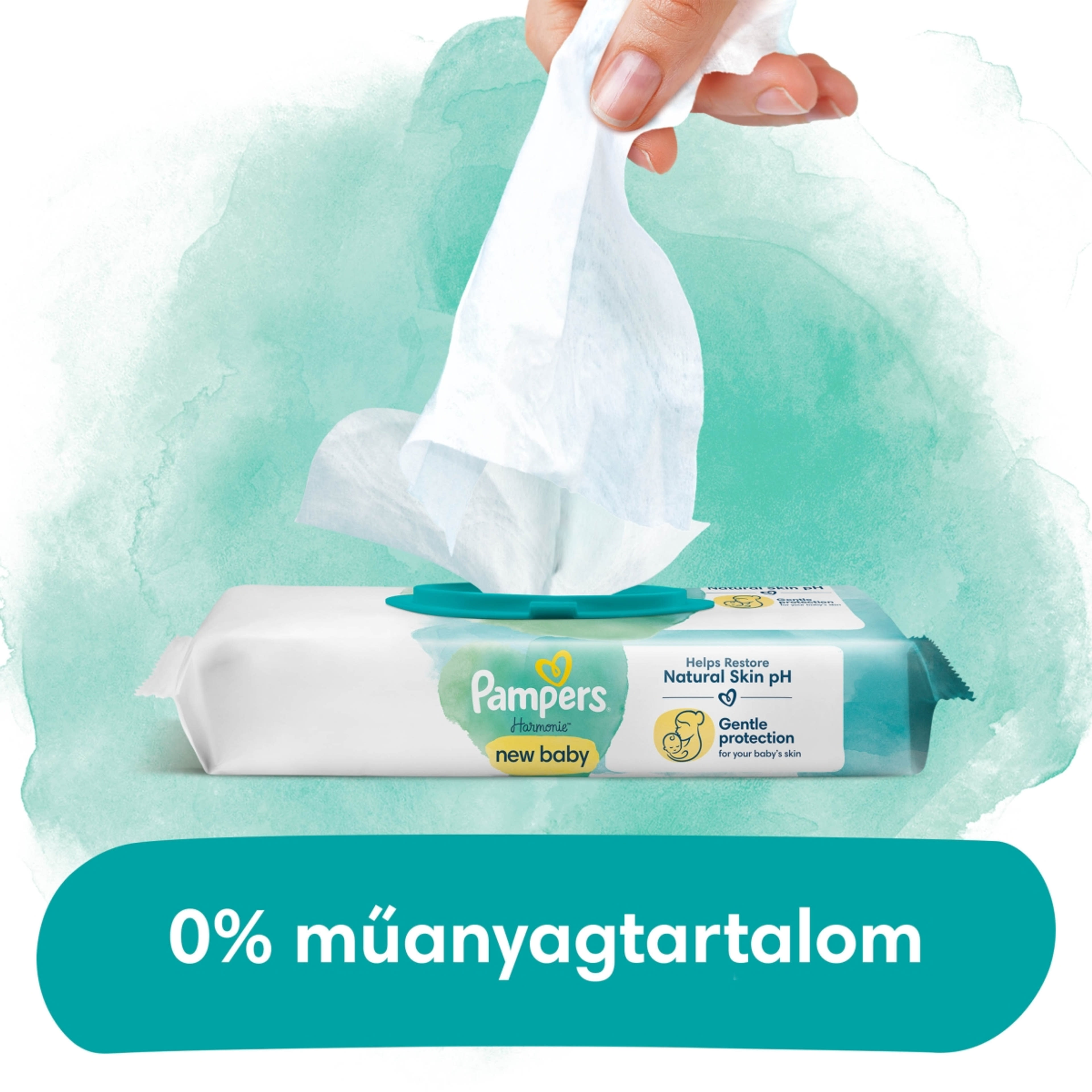 Pampers Harmonie New Baby törlőkendő, műanyagmentes - 46 db-6