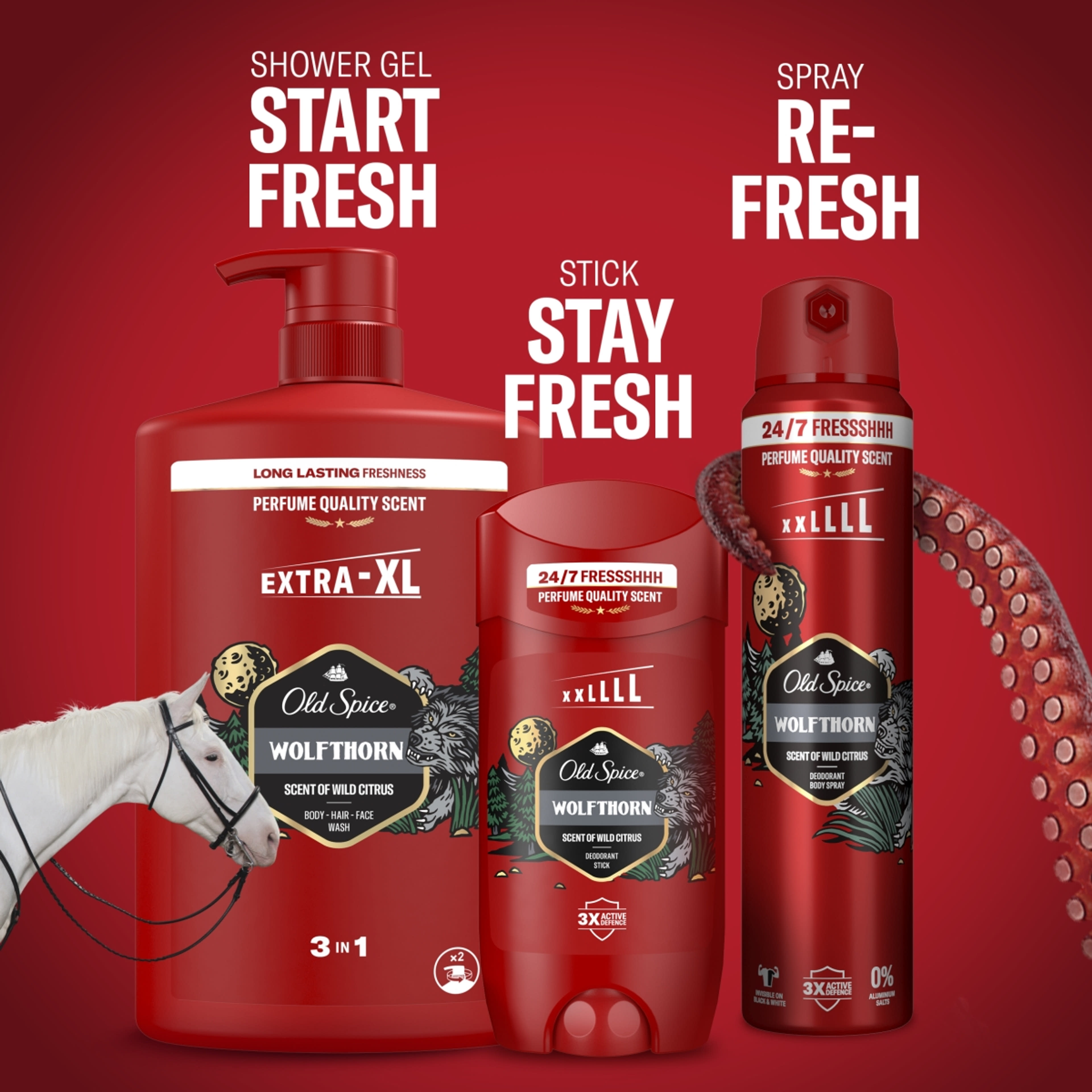 Old Spice Wolfthorn férfi tusfürdő - 1000 ml-9