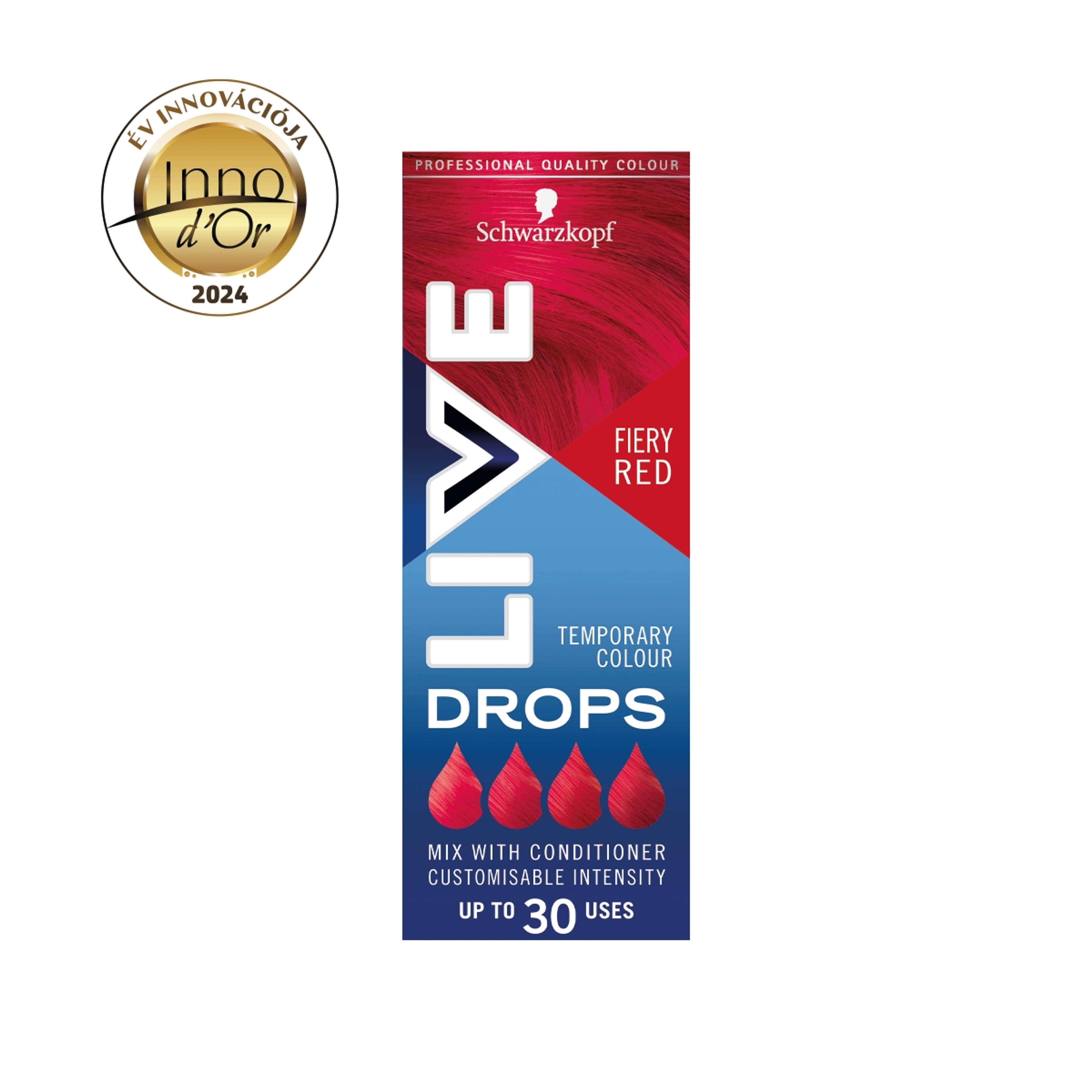 Schwarzkopf Color Live hajszínező /tüzes vörös - 3 g