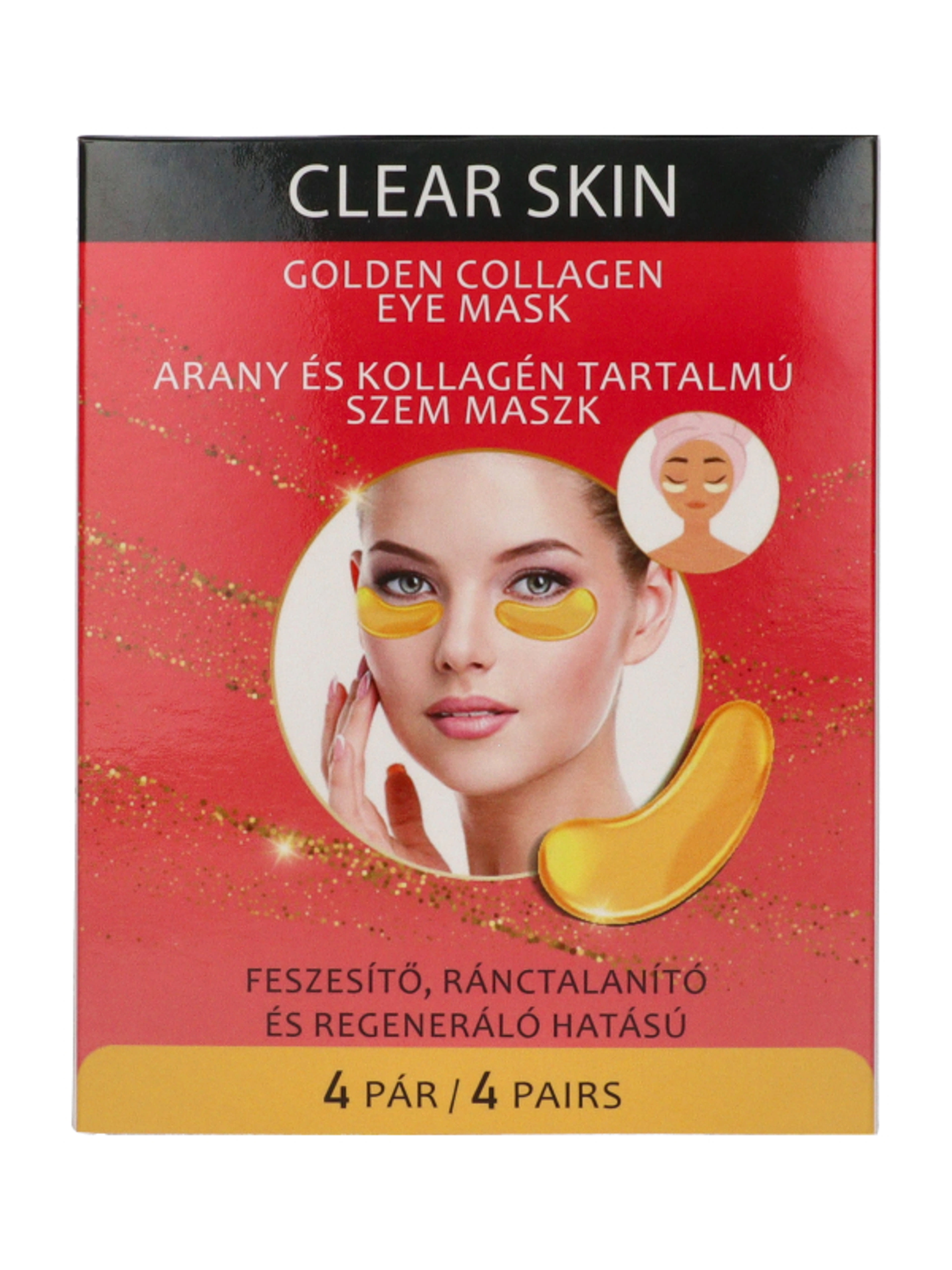 Clear Skin szemmaszk arannyal és kollagénnel 4 pár - 8 db