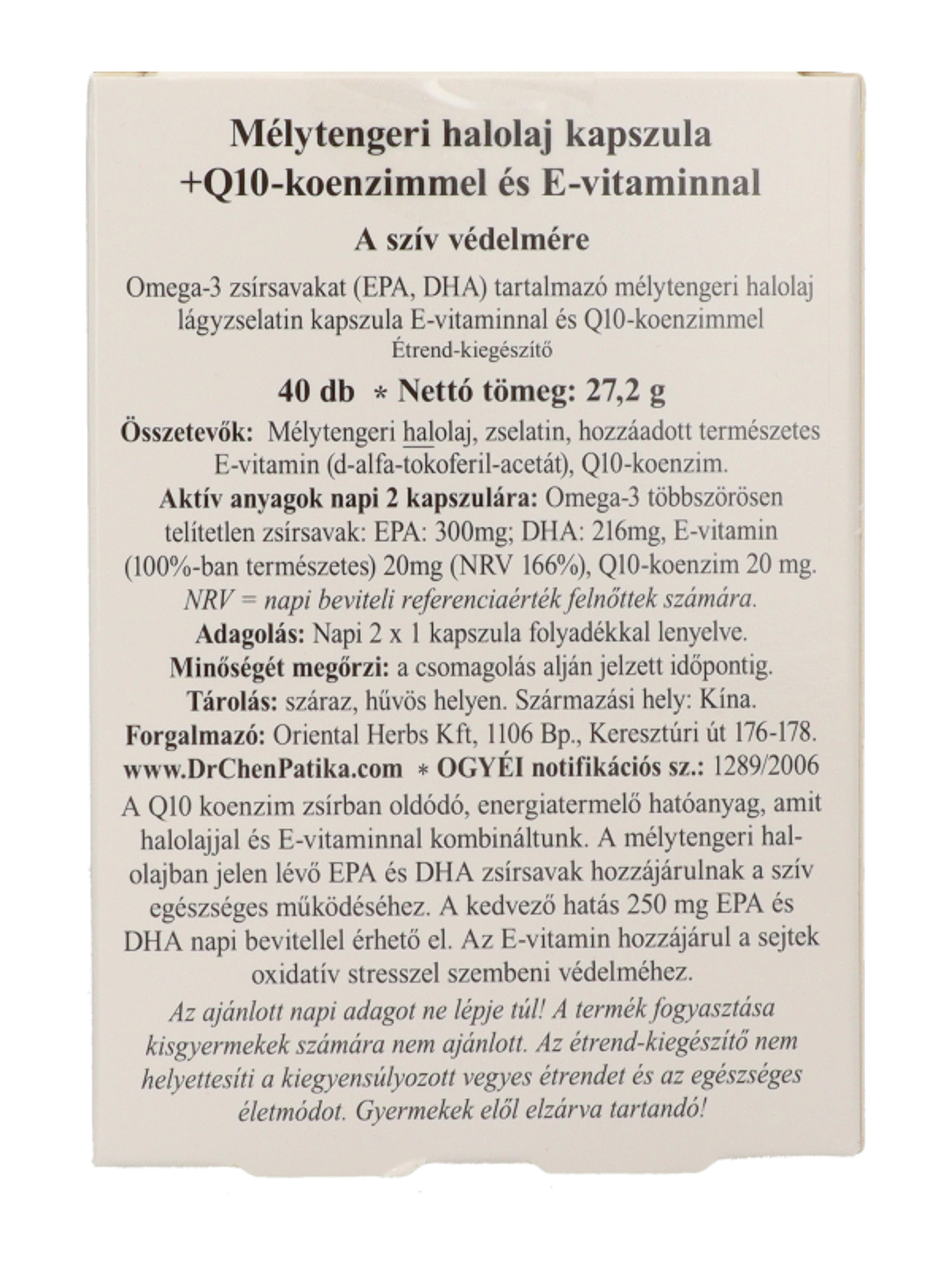 Dr.Chen Patika Q10, Omega-3, E.Vitamin Kapszula - 40 db-4
