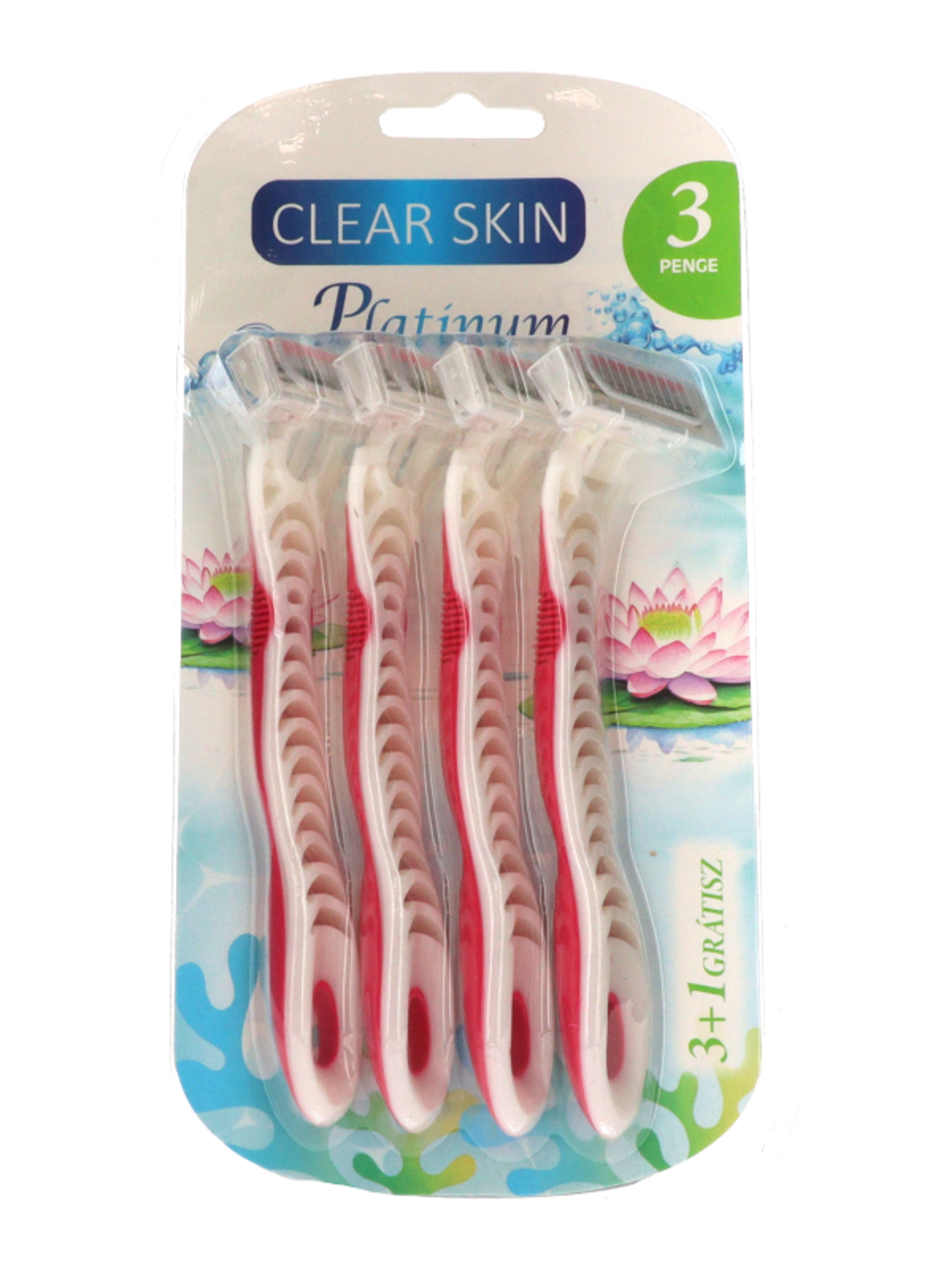 Clear Skin eldobható női borotva 3 pengés - 4 db
