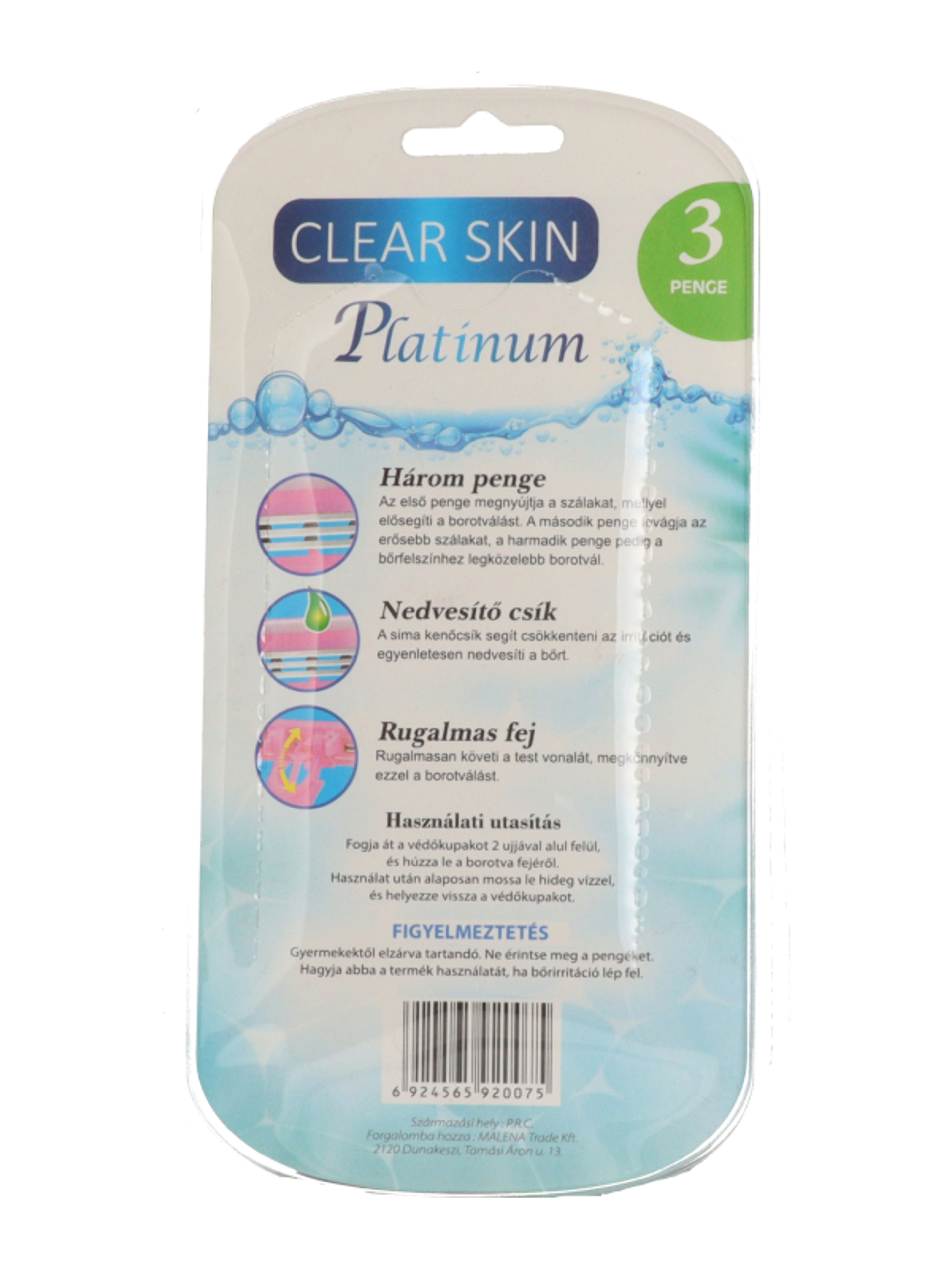 Clear Skin eldobható női borotva 3 pengés - 4 db-2