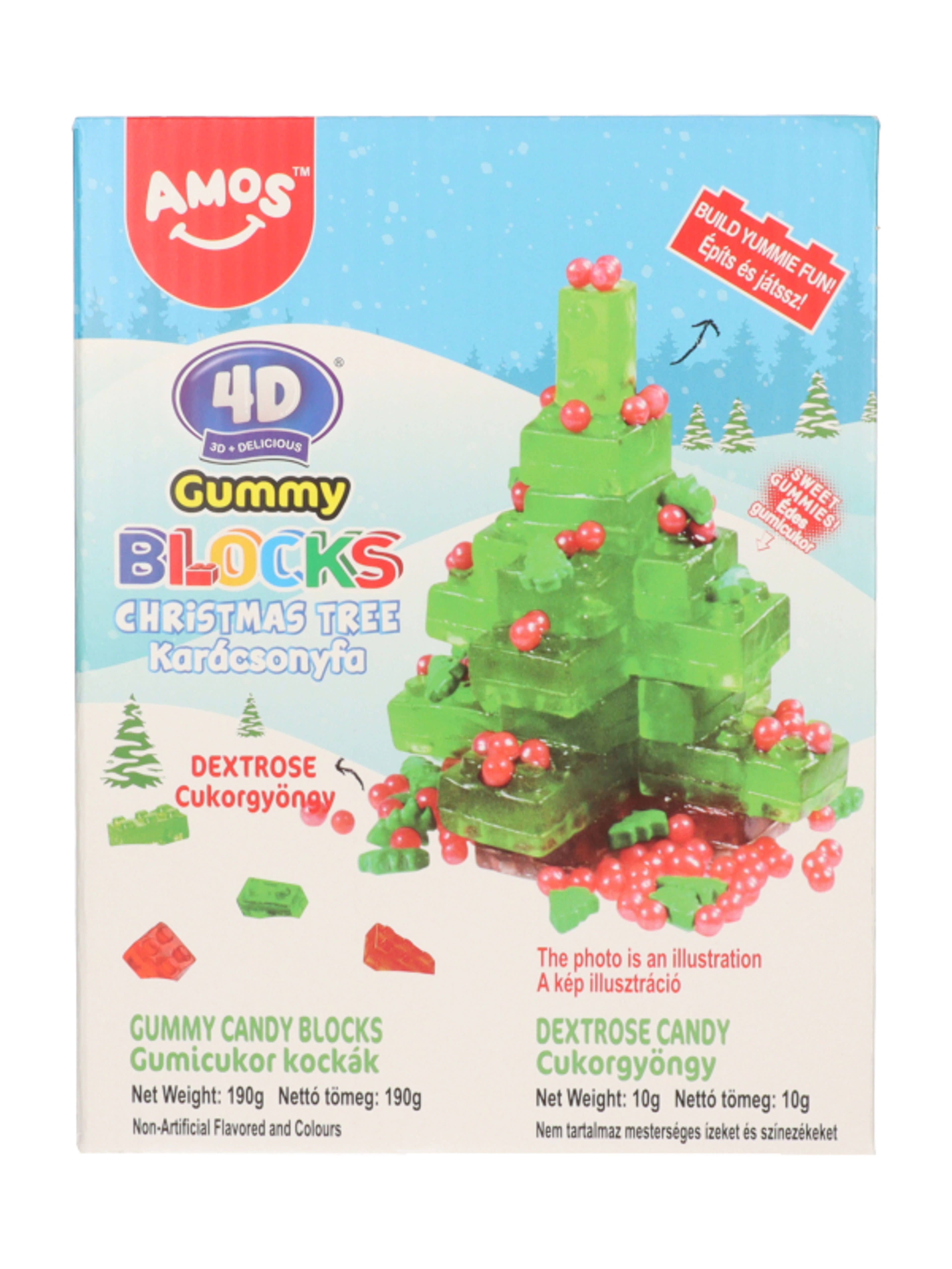 Amos 4D gumicukor karácsonyfa - 1 db-2