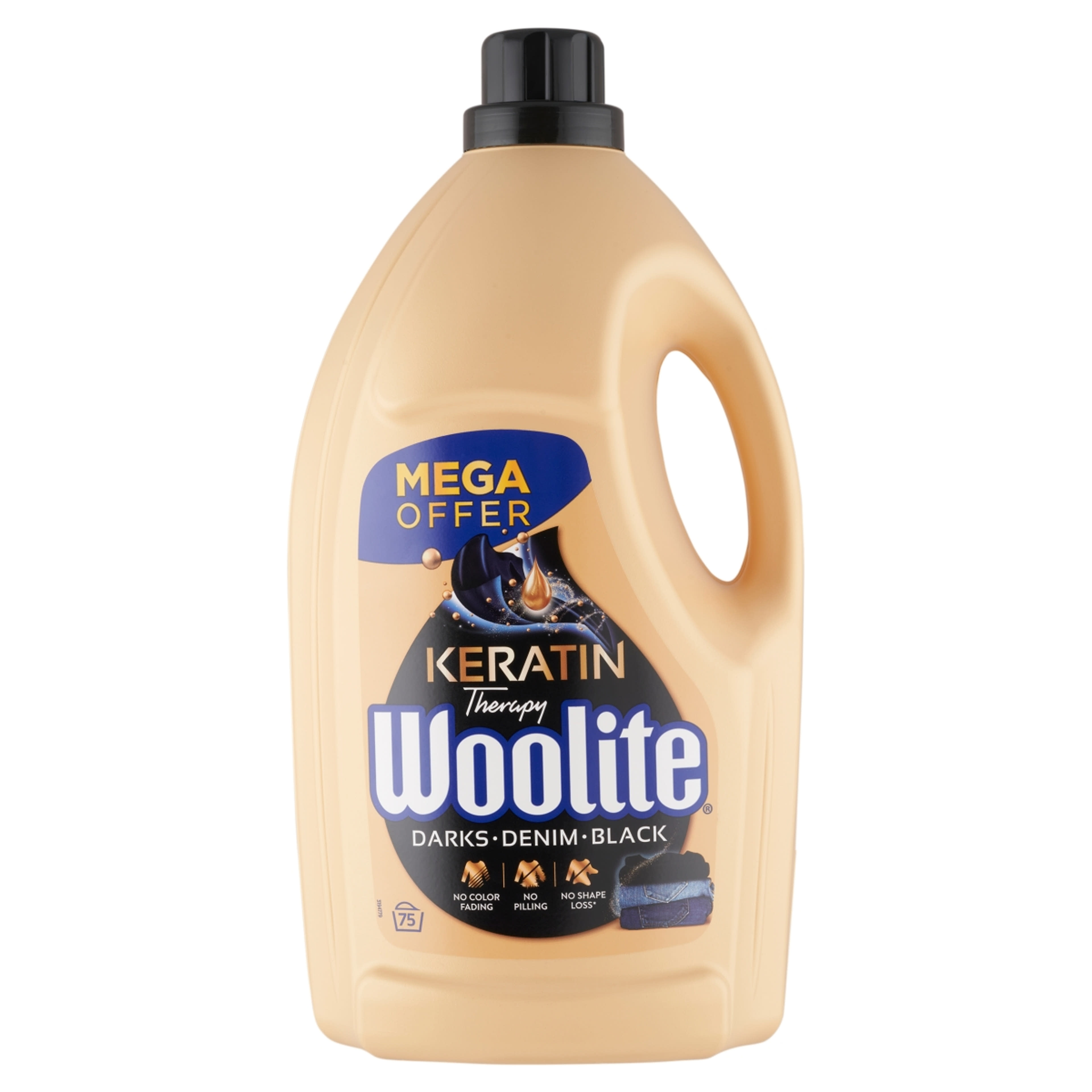 Woolite Keratin Therapy folyékony mosószer keratinnal sötét ruhákhoz 75 mosás - 4500 ml