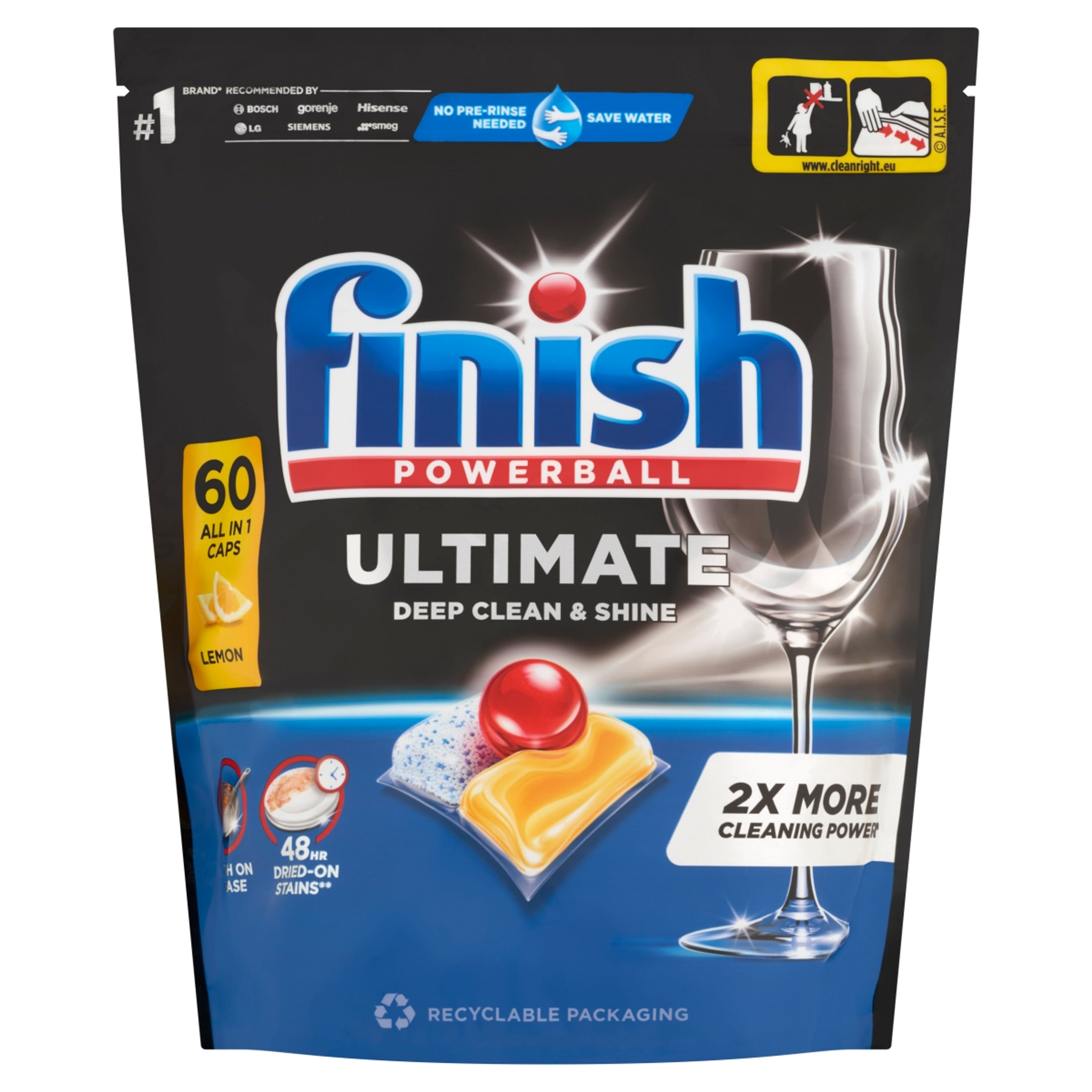 Finish Powerball Ultimate All in 1 Citrom mosogatógép kapszula - 60 db