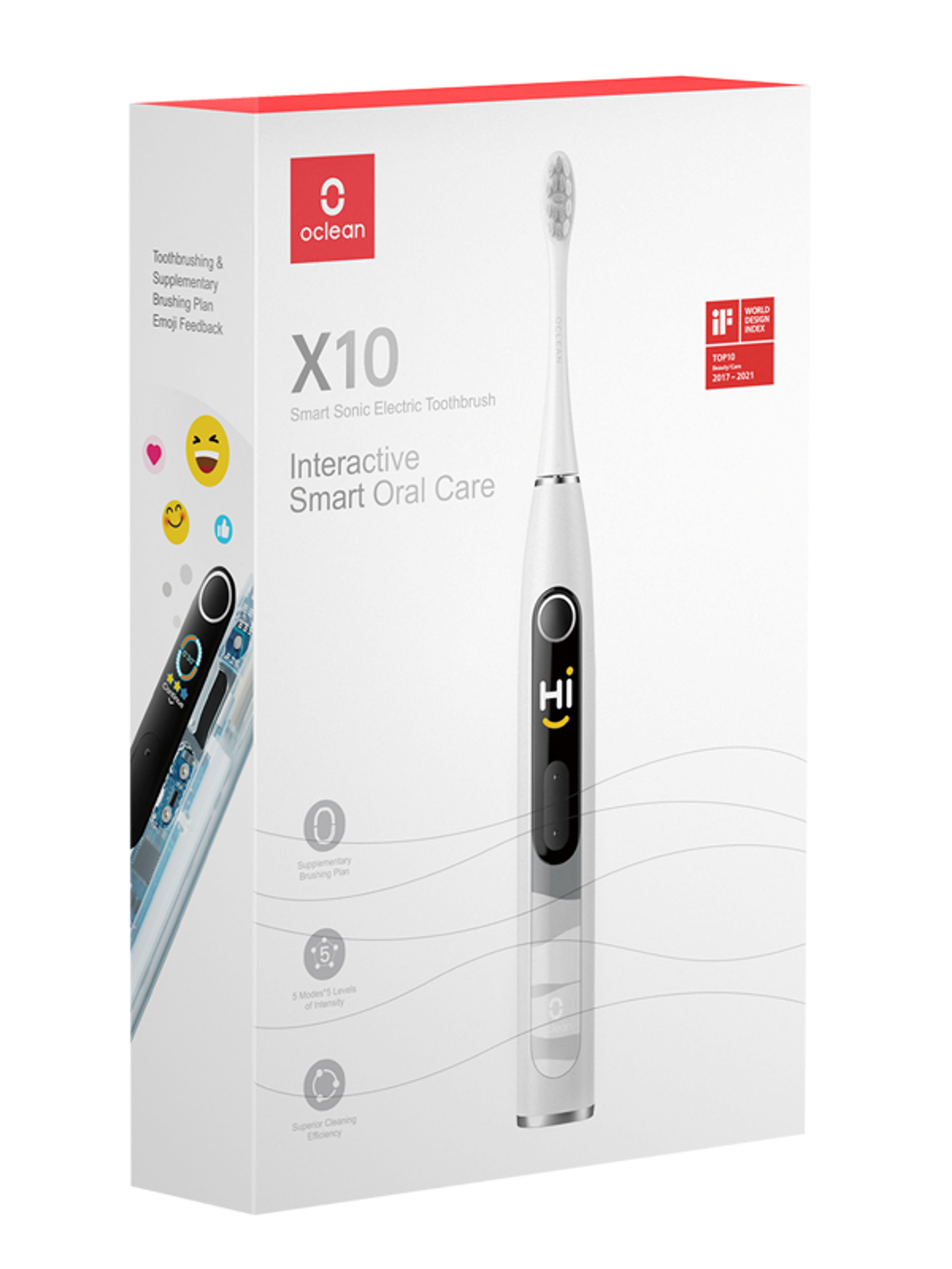 Oclean X10 elektromos fogkefe /szürke - 1 db