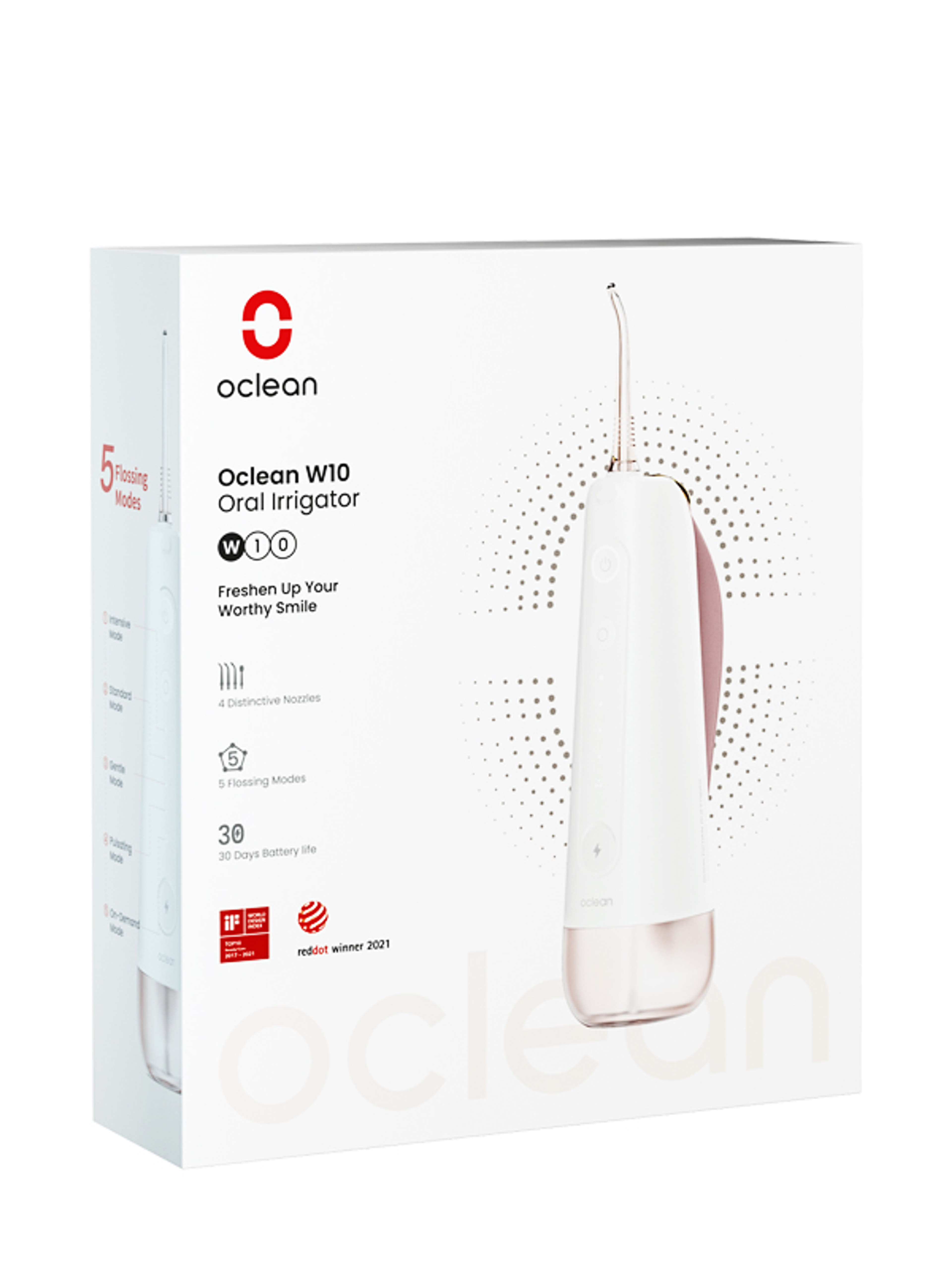 Oclean W10 elektromos szájzuhany /rózsaszín - 1 db