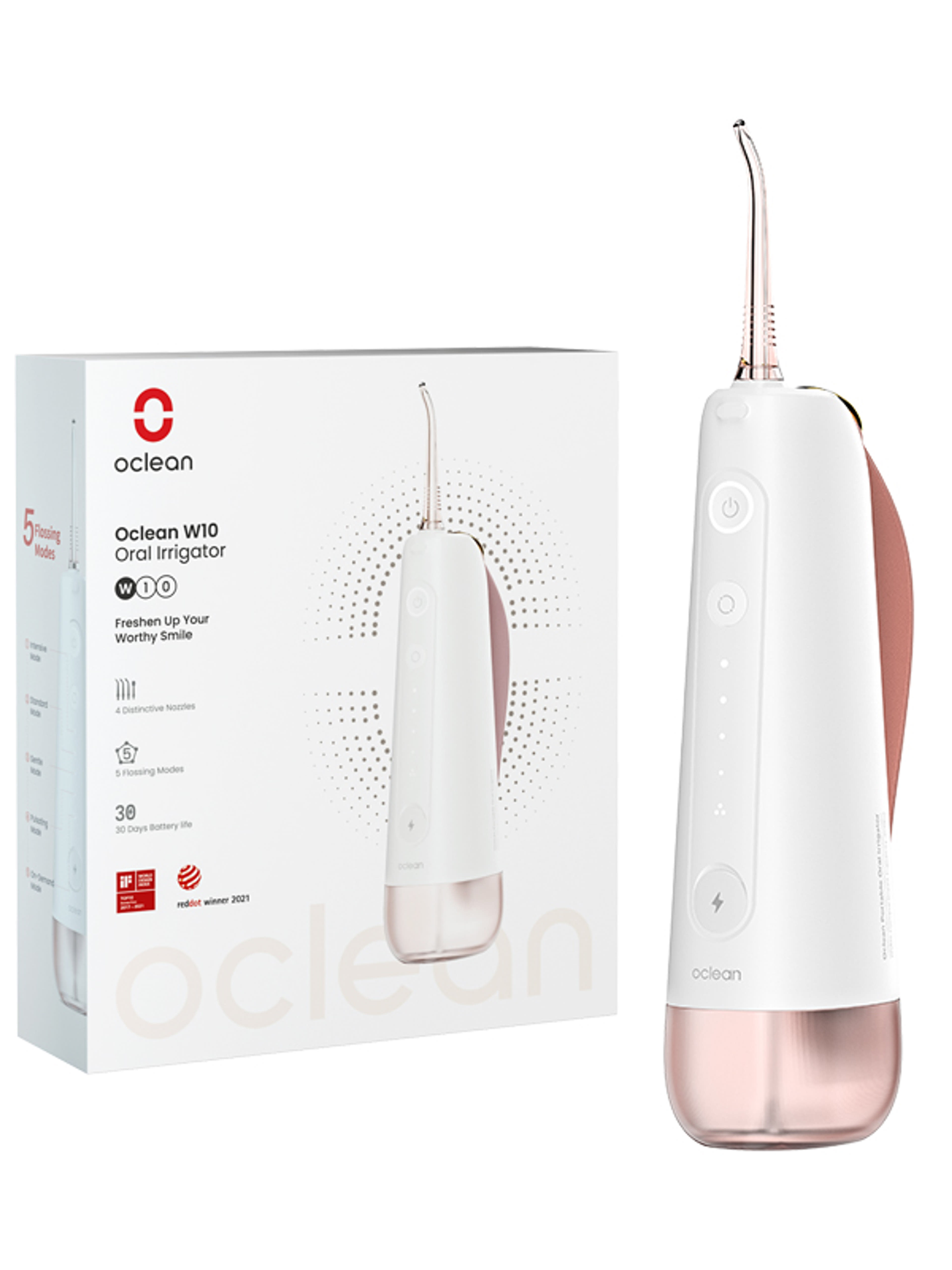 Oclean W10 elektromos szájzuhany /rózsaszín - 1 db-4