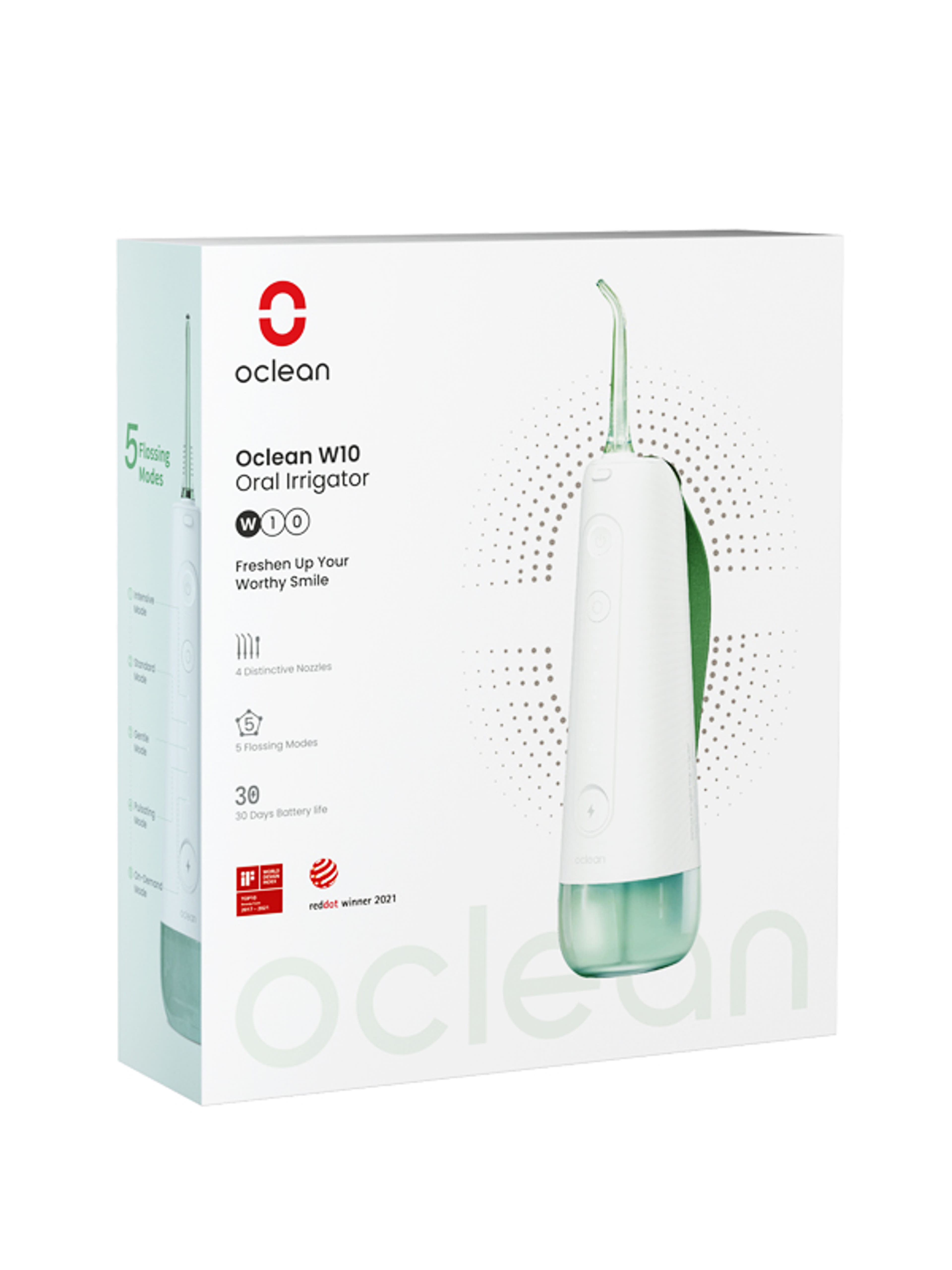 Oclean W10 elektromos szájzuhany /zöld - 1 db