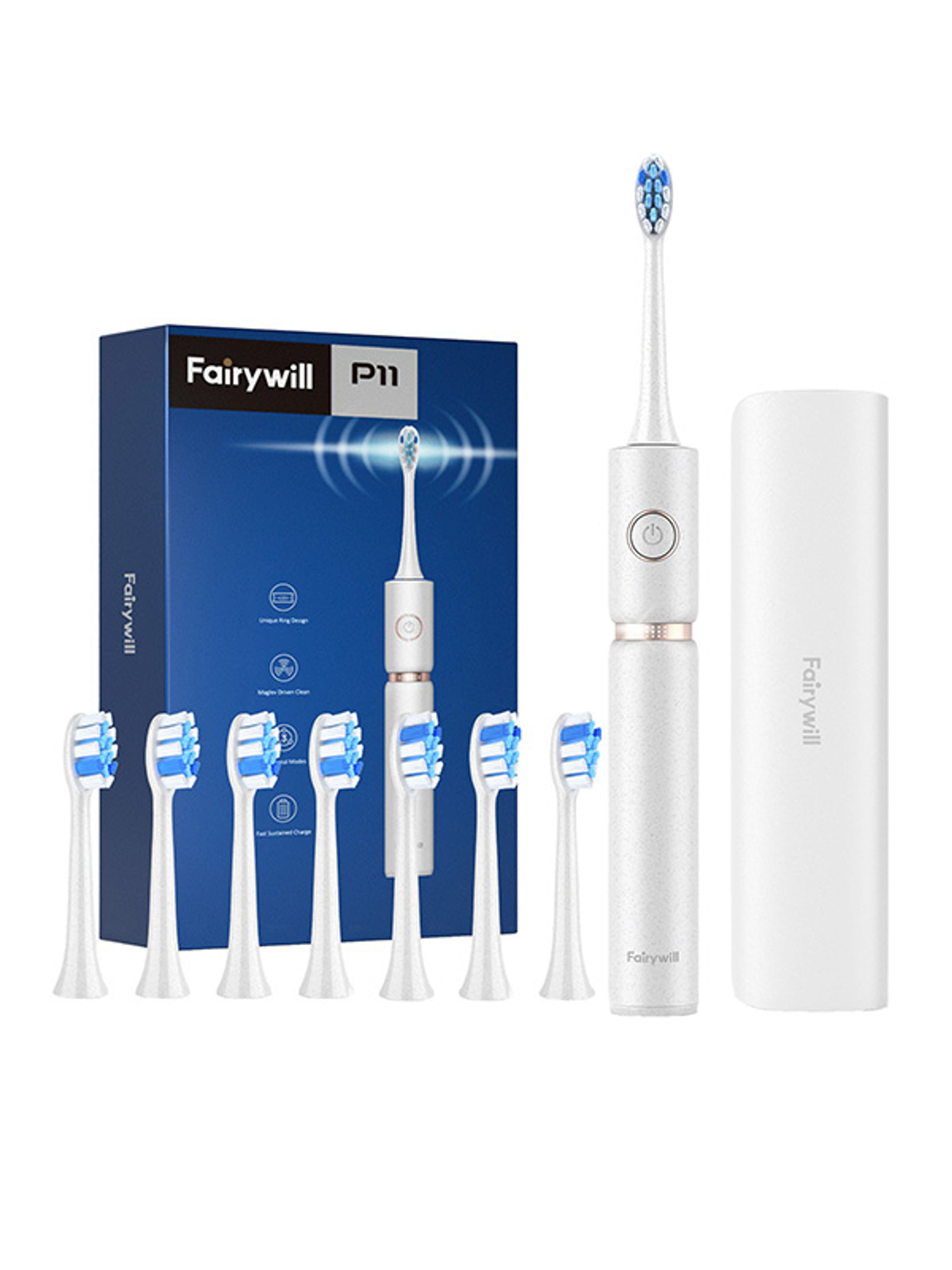 Fairywill FW-P11 elektromos fogkefe fehér utitokkal - 1 db-2