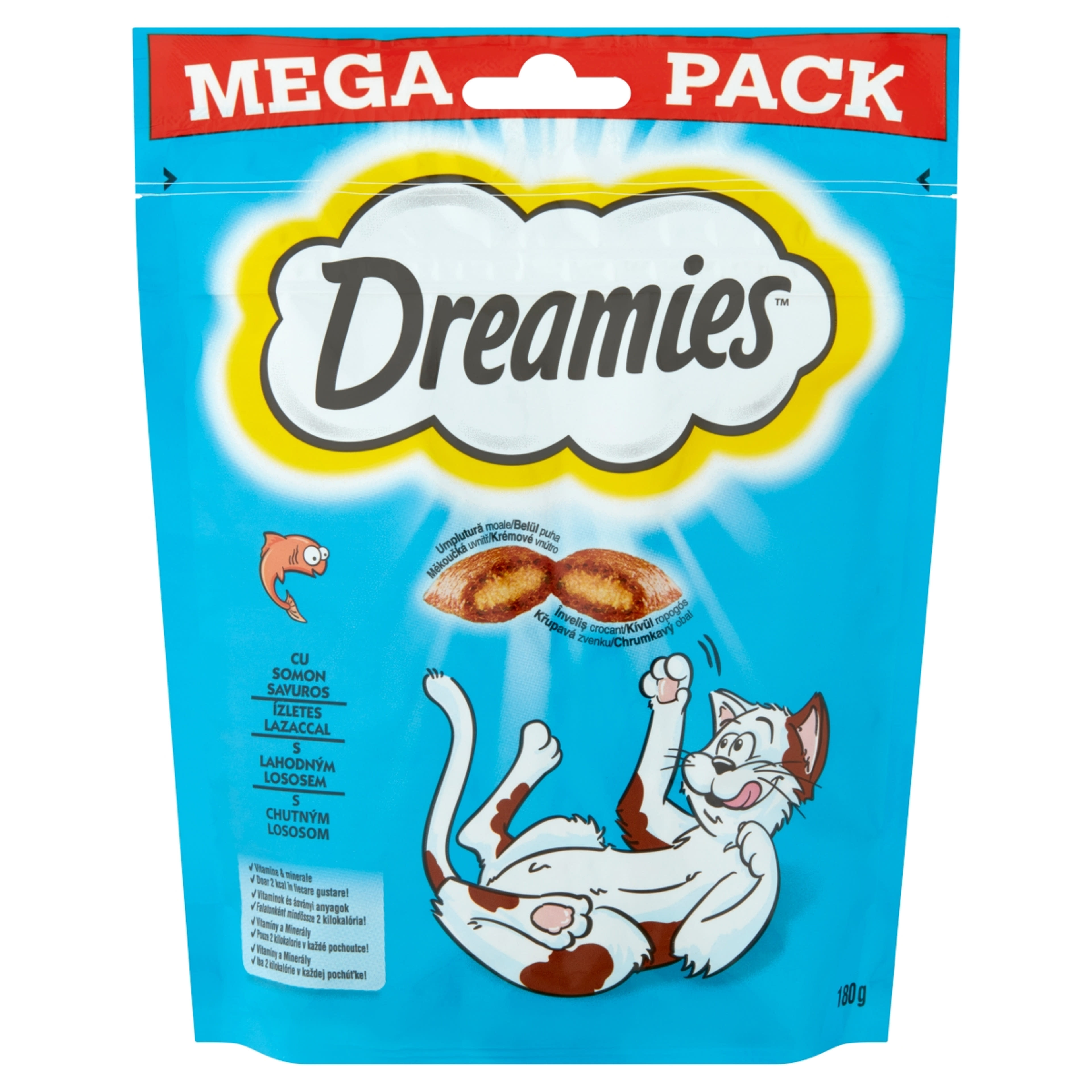 Dreamies jutalom falat macskáknak mega lazac - 180 g-2