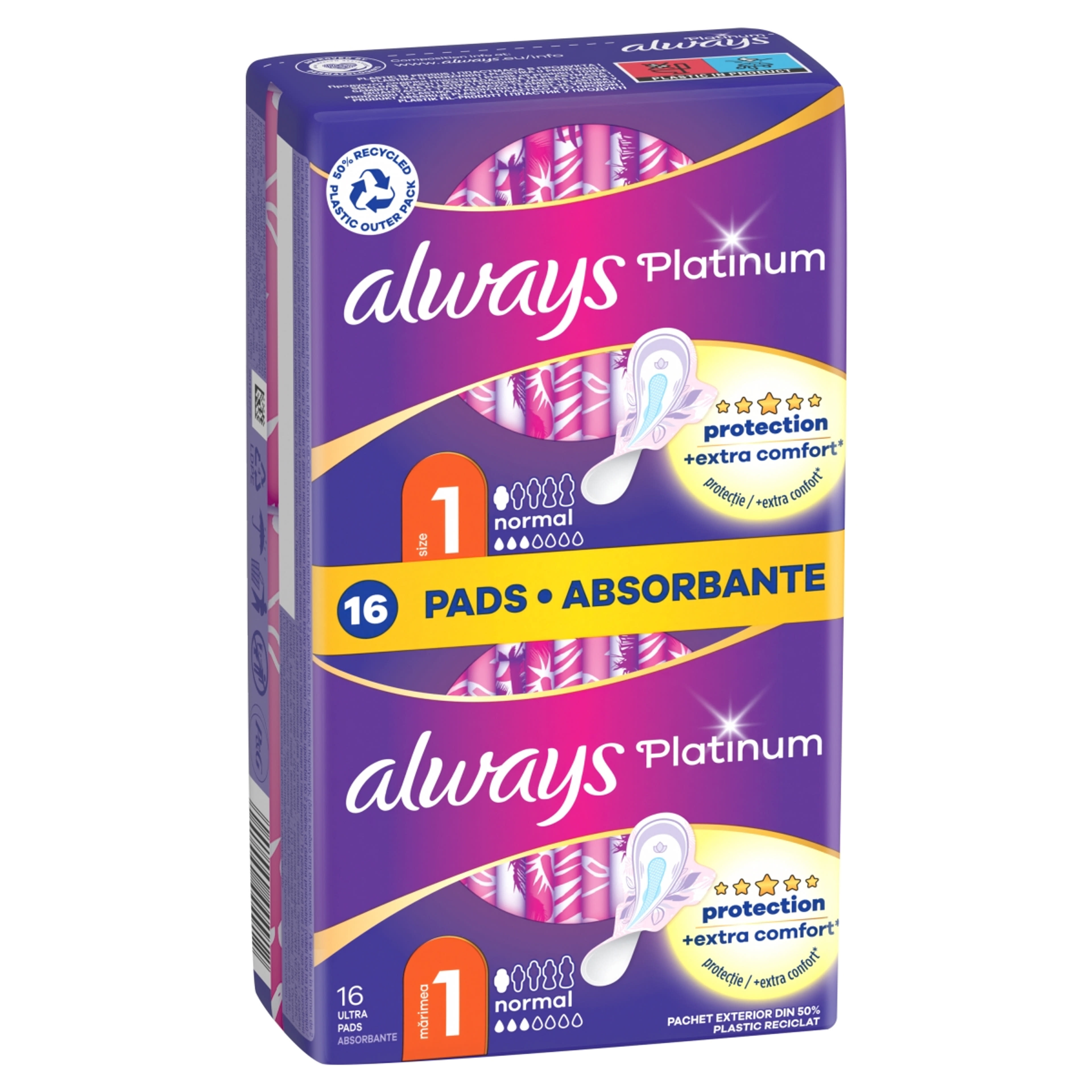 Always Platinum Duo Pack normál egészségügyi betét - 16 db-2