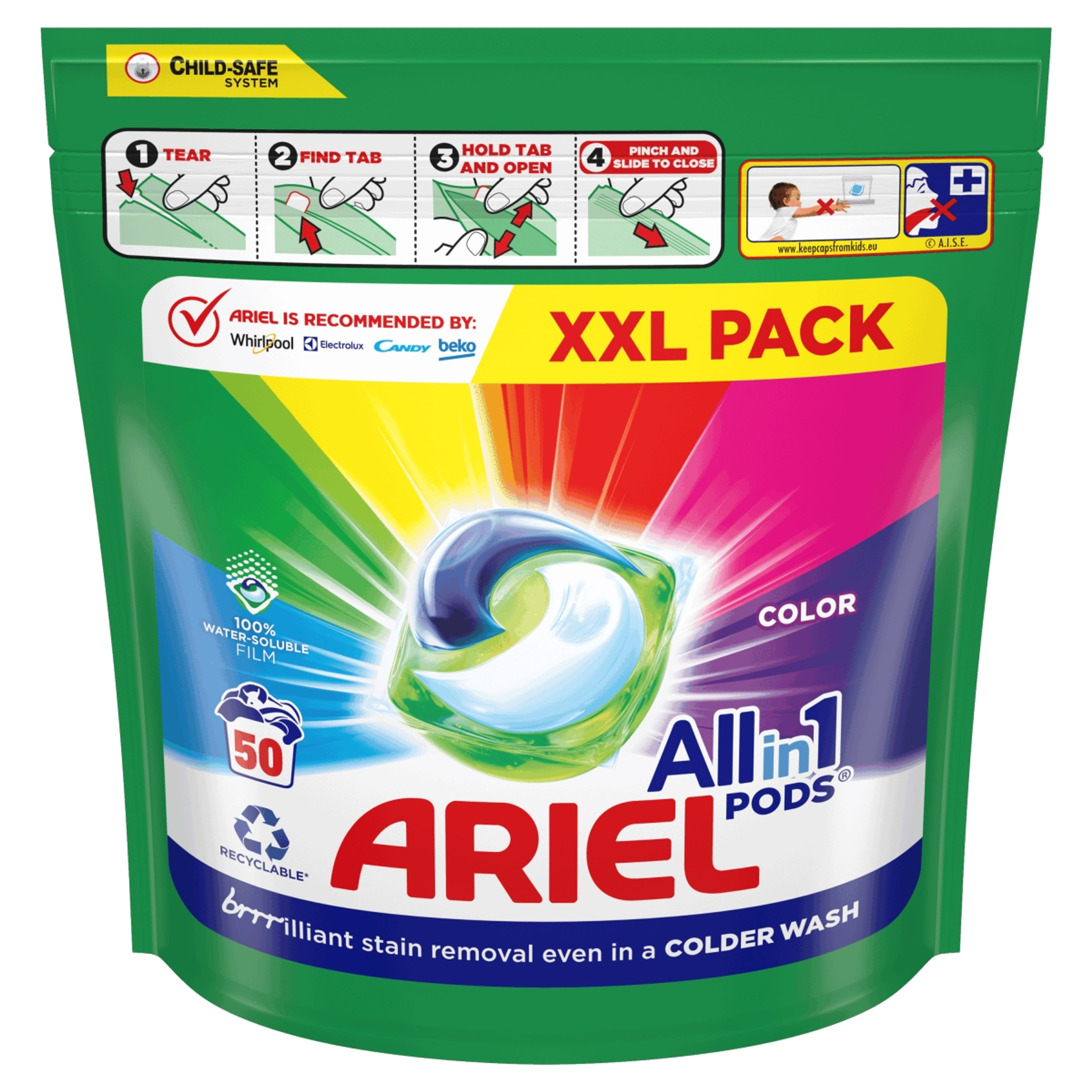Ariel All-in-1 Color mosókapszula 50 mosás - 50 db