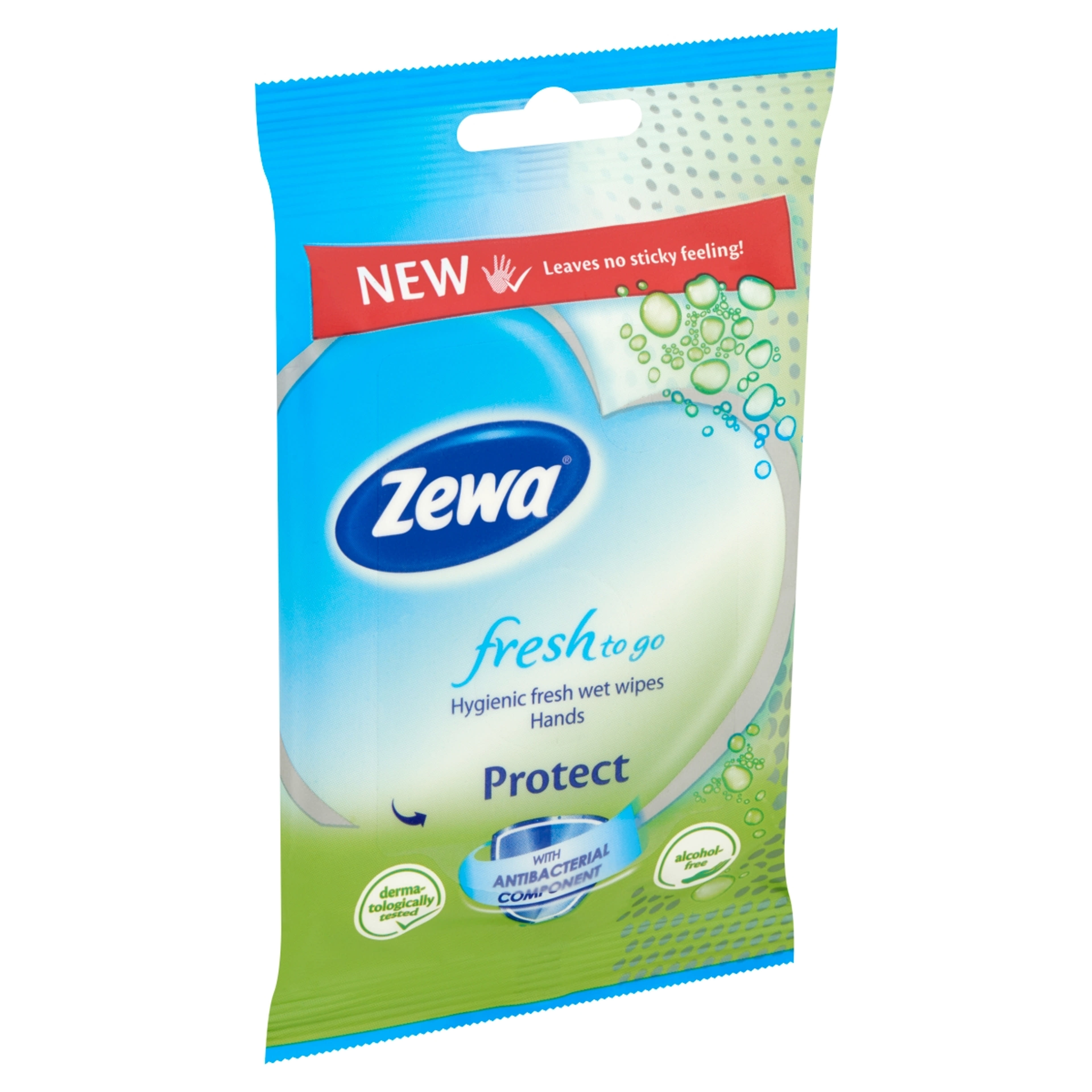 Zewa fresh to go nedves kéz-és arctörlő protect - 10 db-2