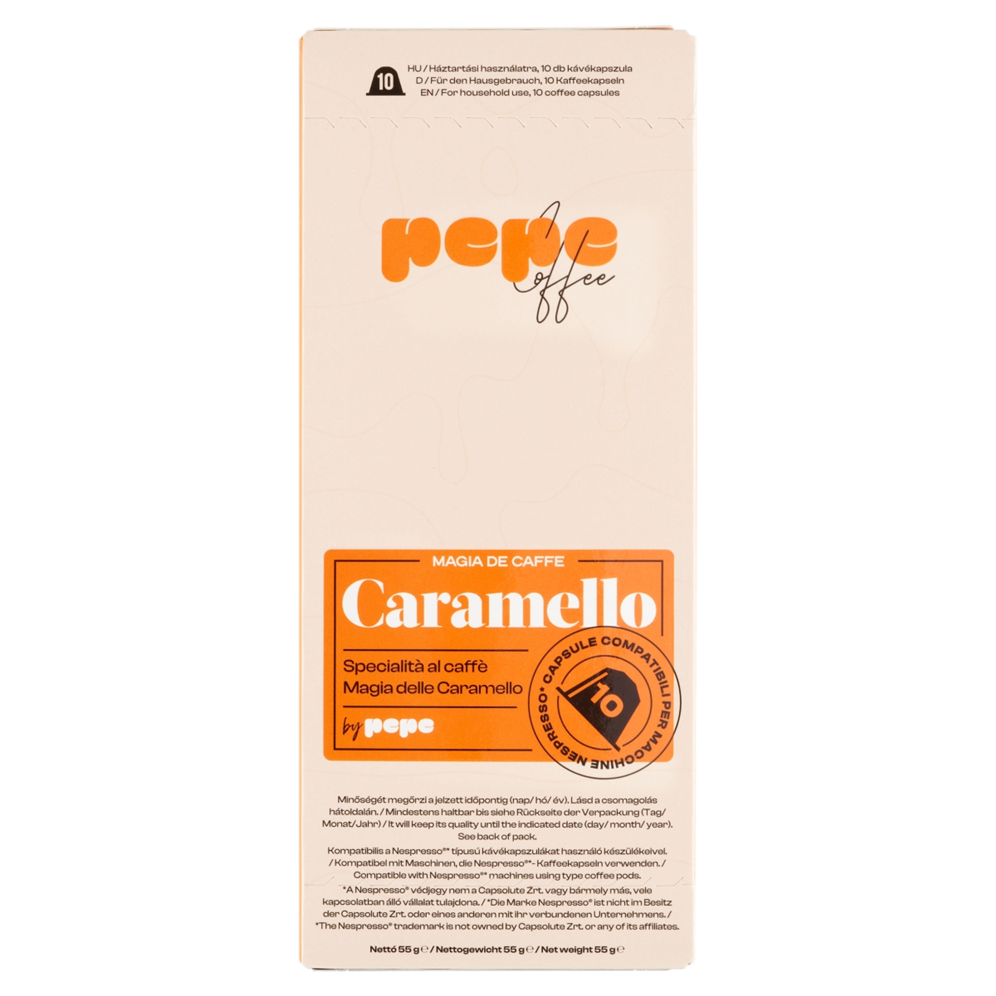 Pepe Coffee Caramello Nespresso kávékapszula karamell ízű - 50 g-2