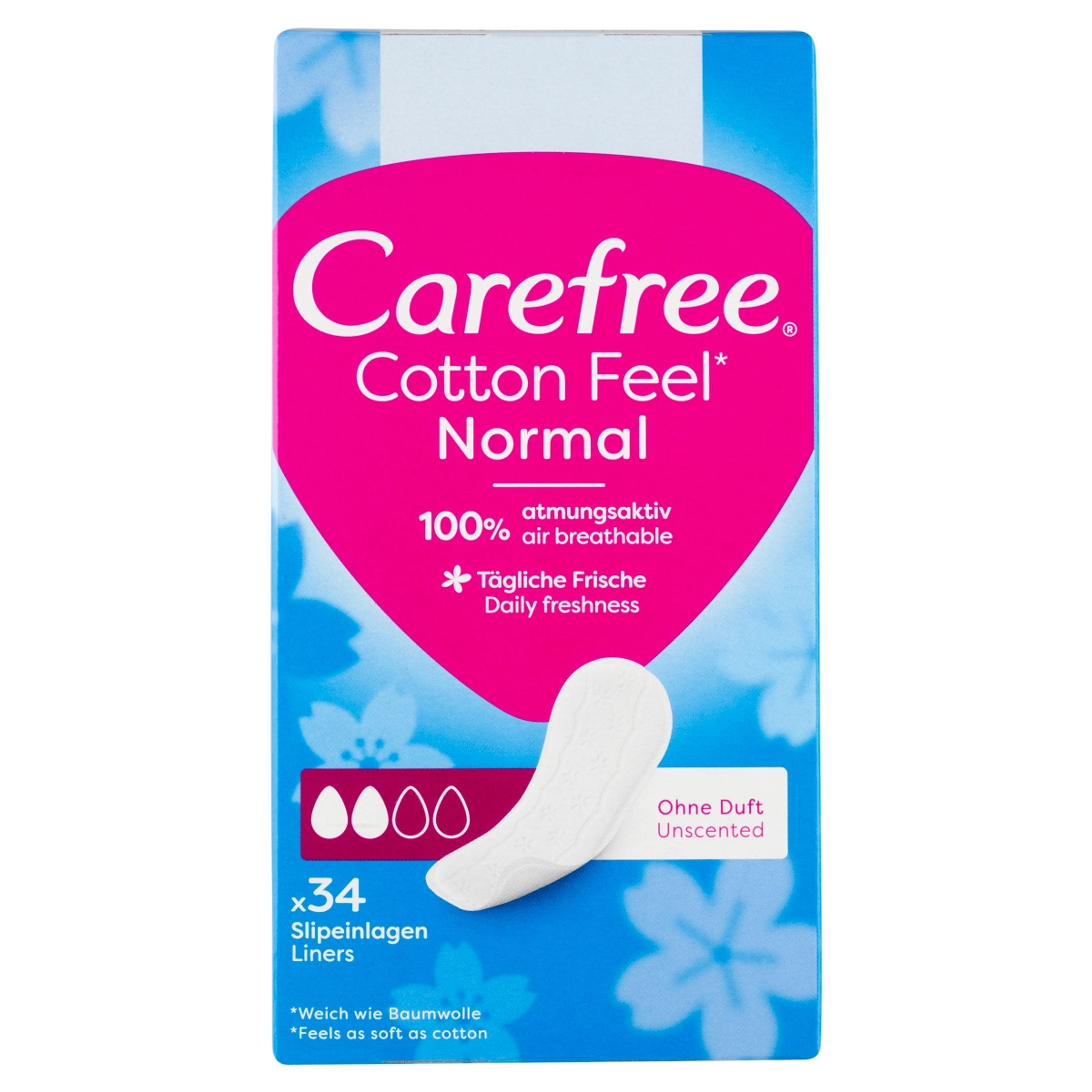 Carefree Cotton illatmentes tisztasági betét - 34 db-1