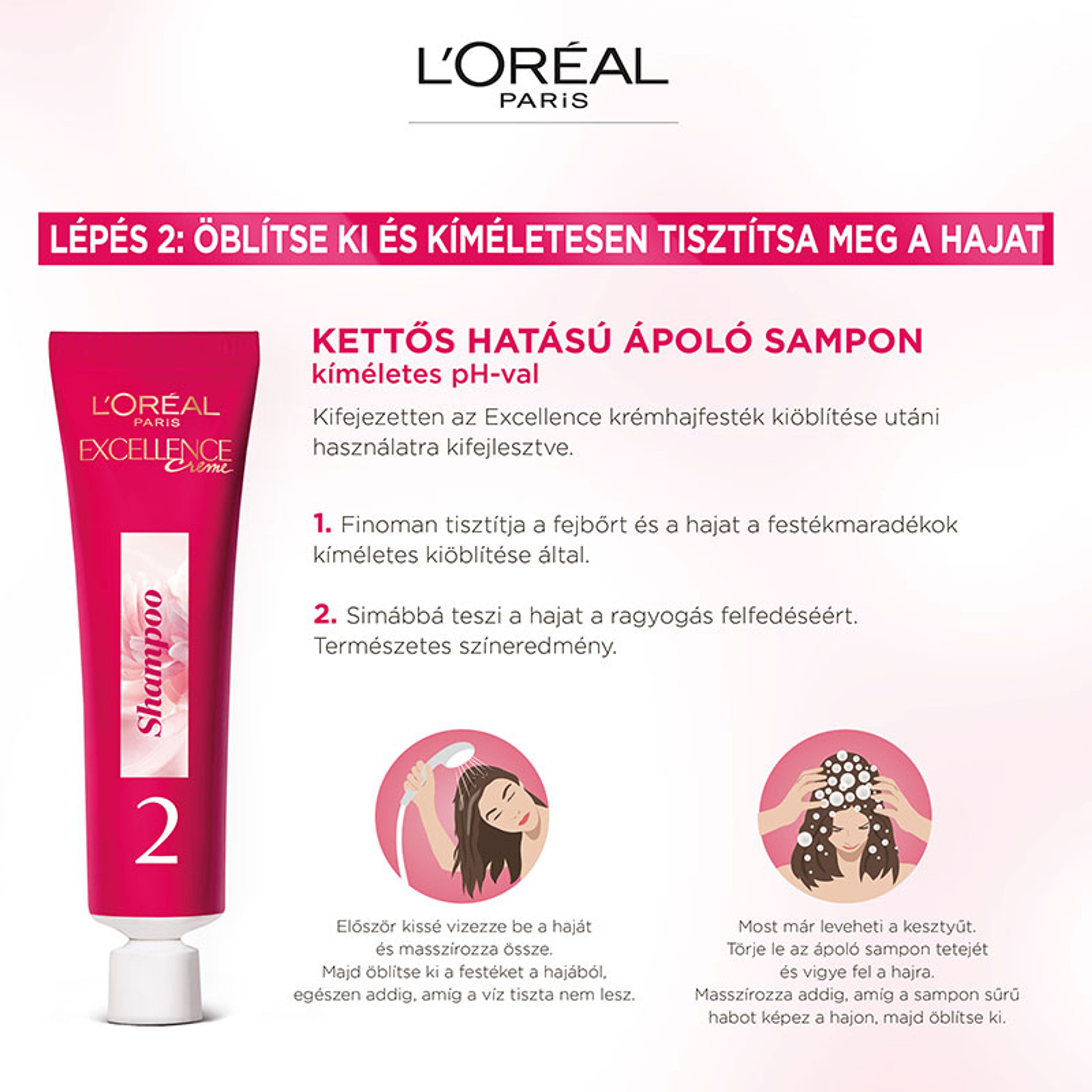 L'Oréal Paris Excellence krémes, tartós hajfesték 5.02 irizáló világosbarna - 1 db-5