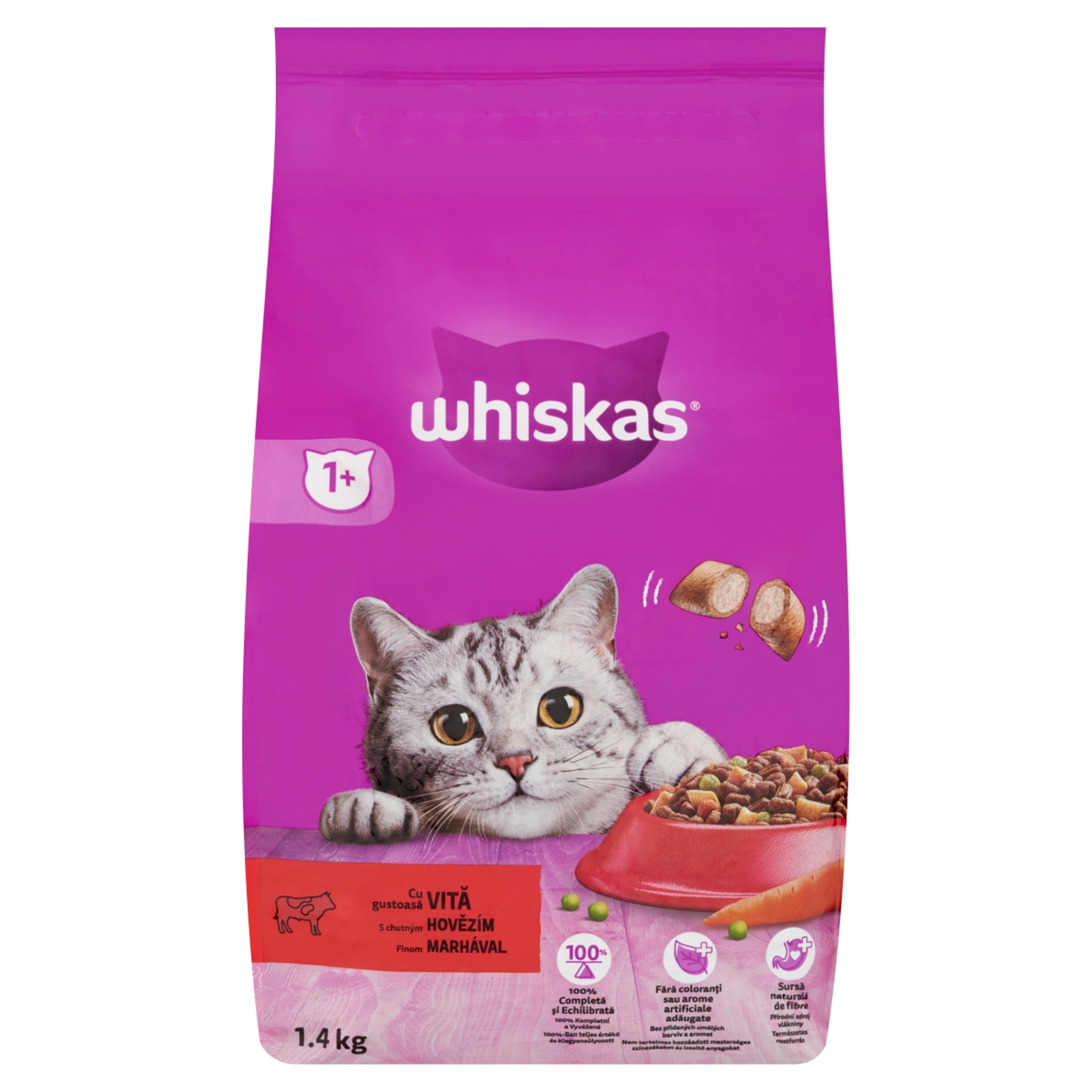 Whiskas szárazeledel marha macskáknak - 1,4 kg