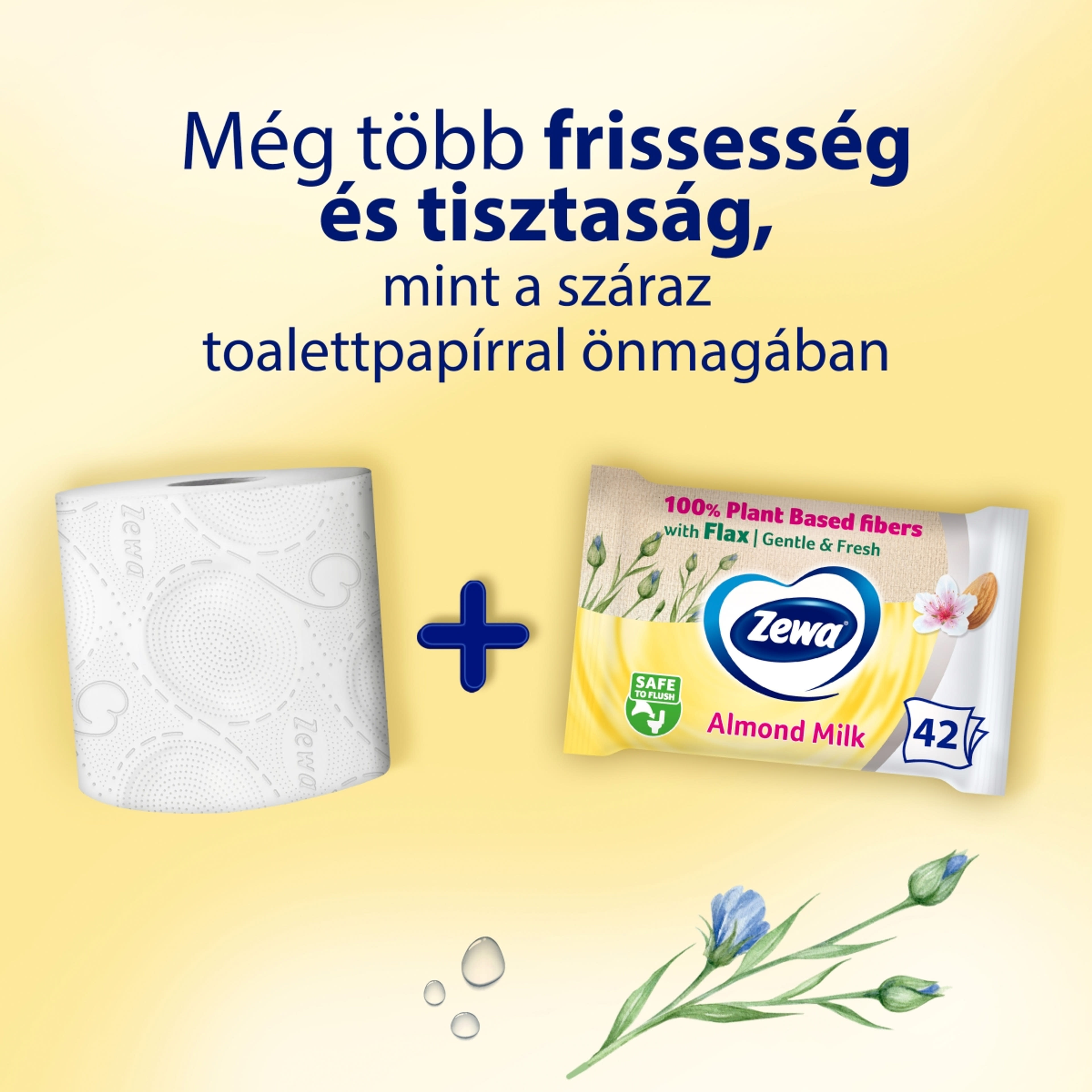 Zewa Almond Milk nedves toalettpapír  - 42 db-6