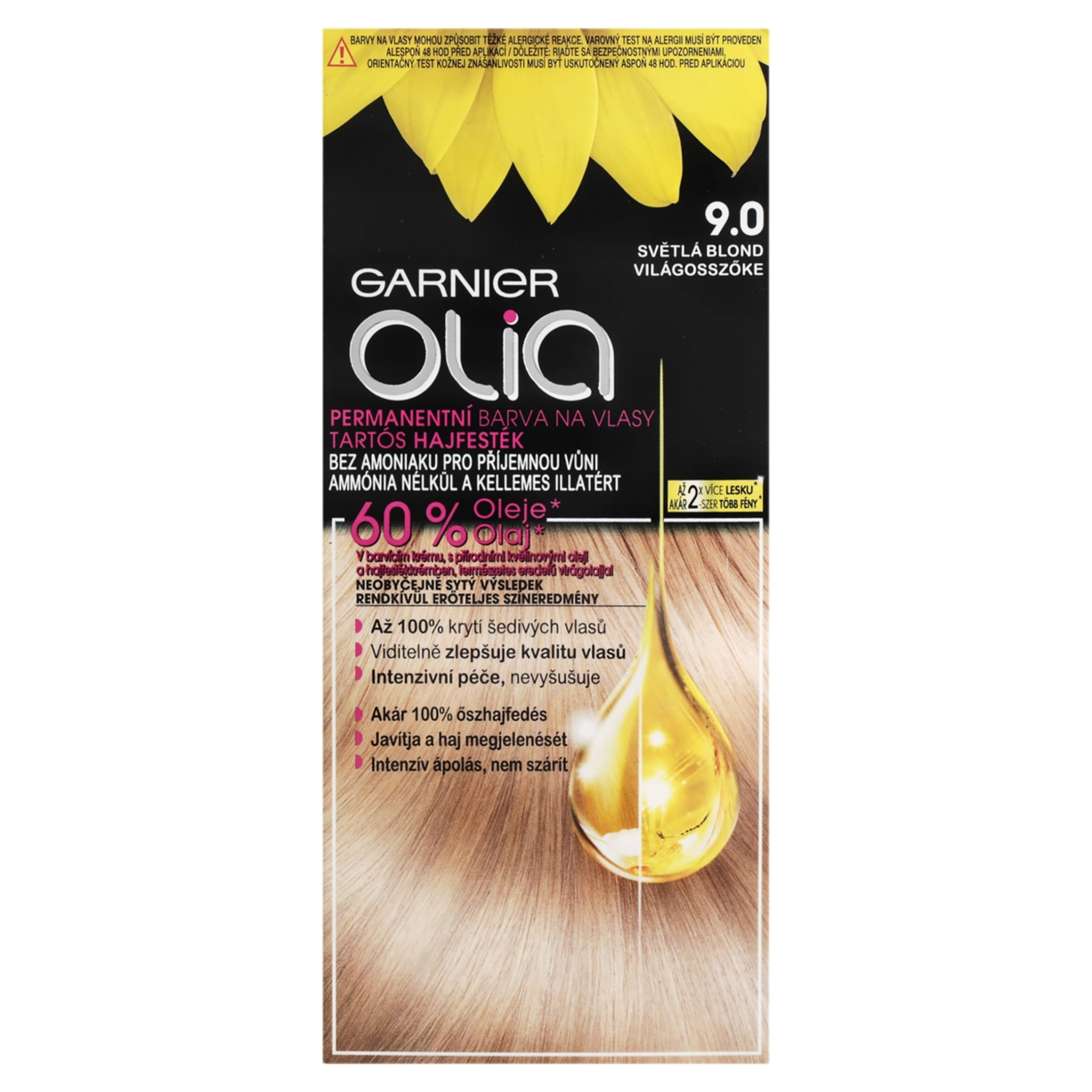 Garnier Olia tartós hajfesték 9.0 Világosszőke - 1 db-3