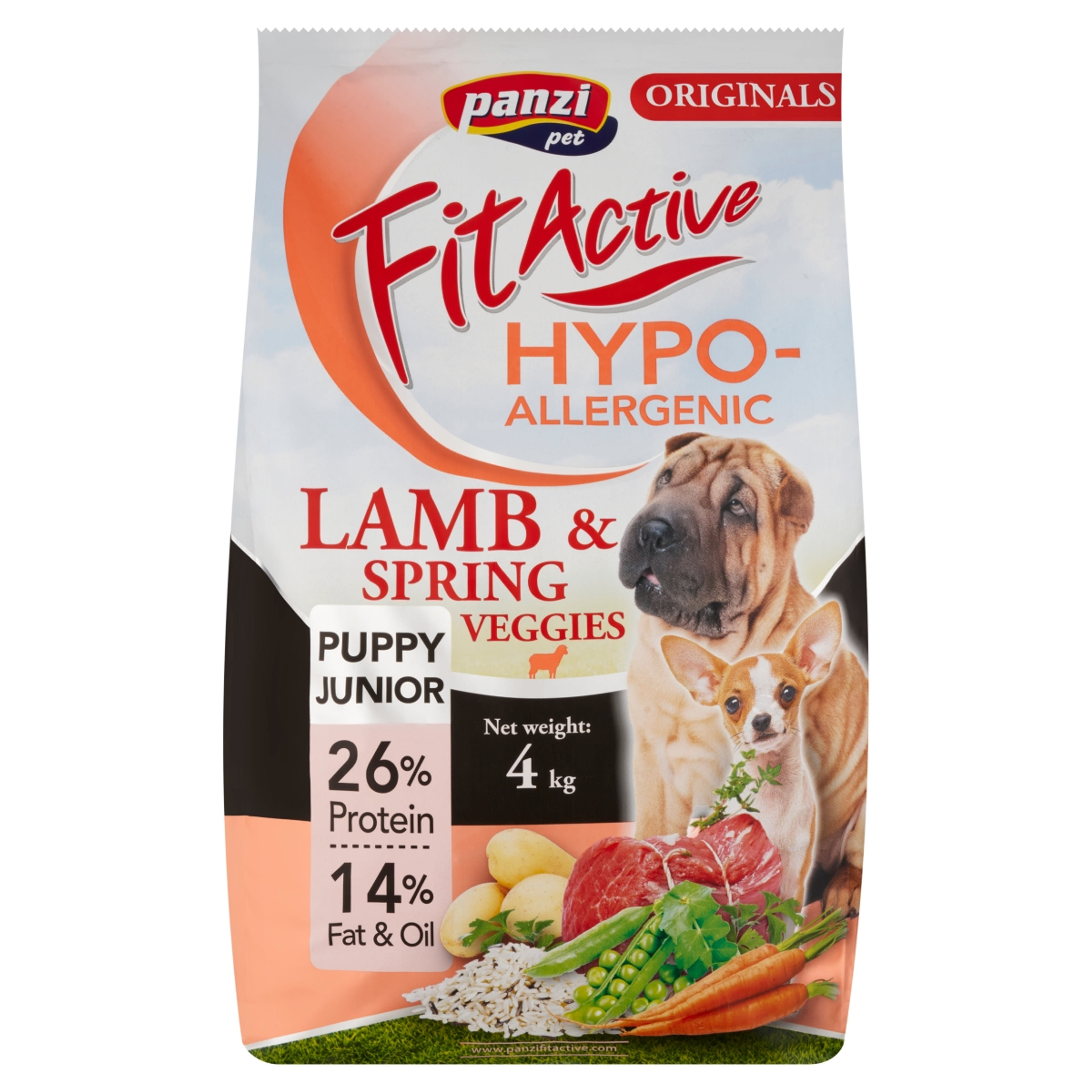 FitActive Originals Puppy&Junior Hypoallergenic bárány szárazeledel kölyök és növendék kutyák részére - 4 kg