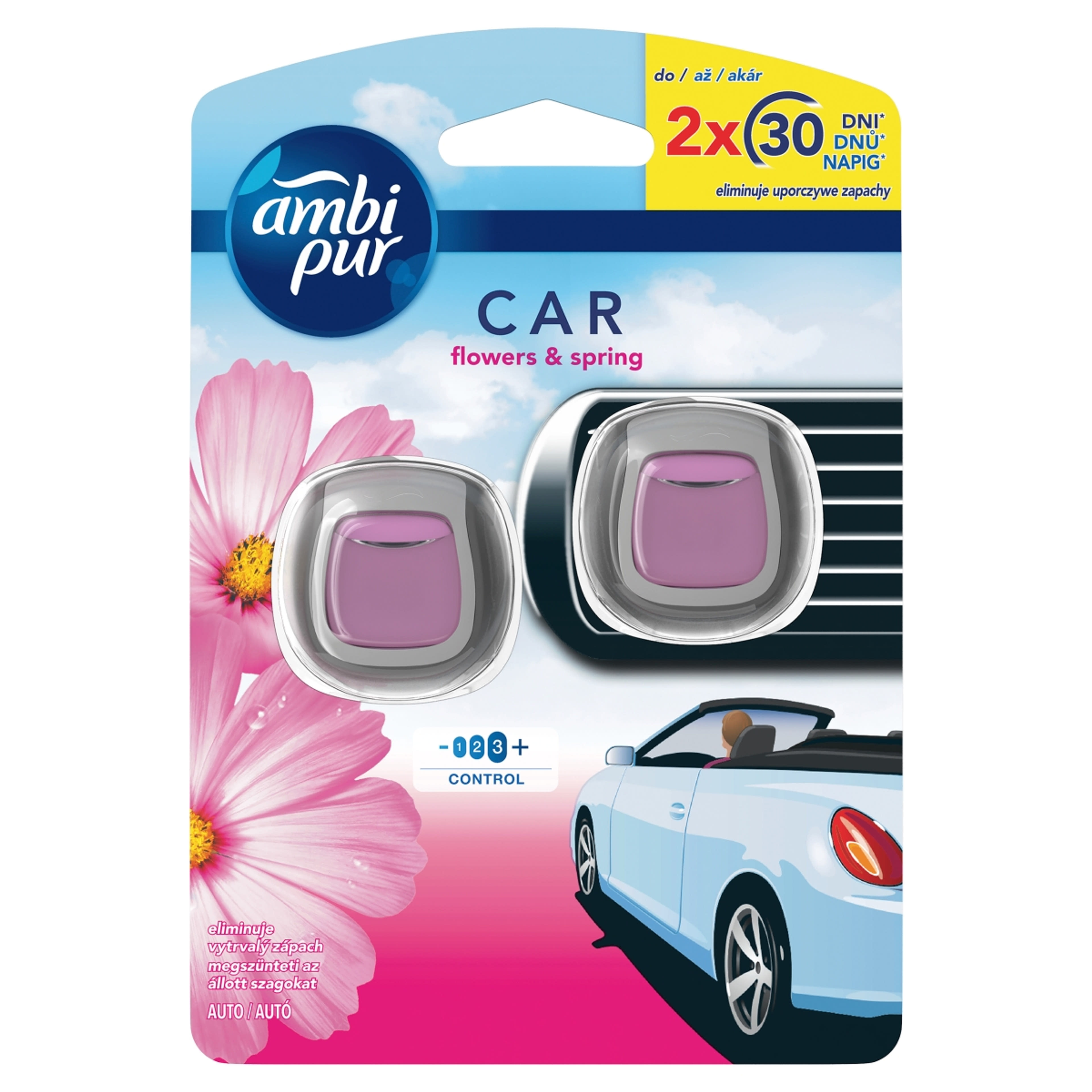 Ambi Pur Car Flowers & Spring Illatosító - (2x2ml)4 ml
