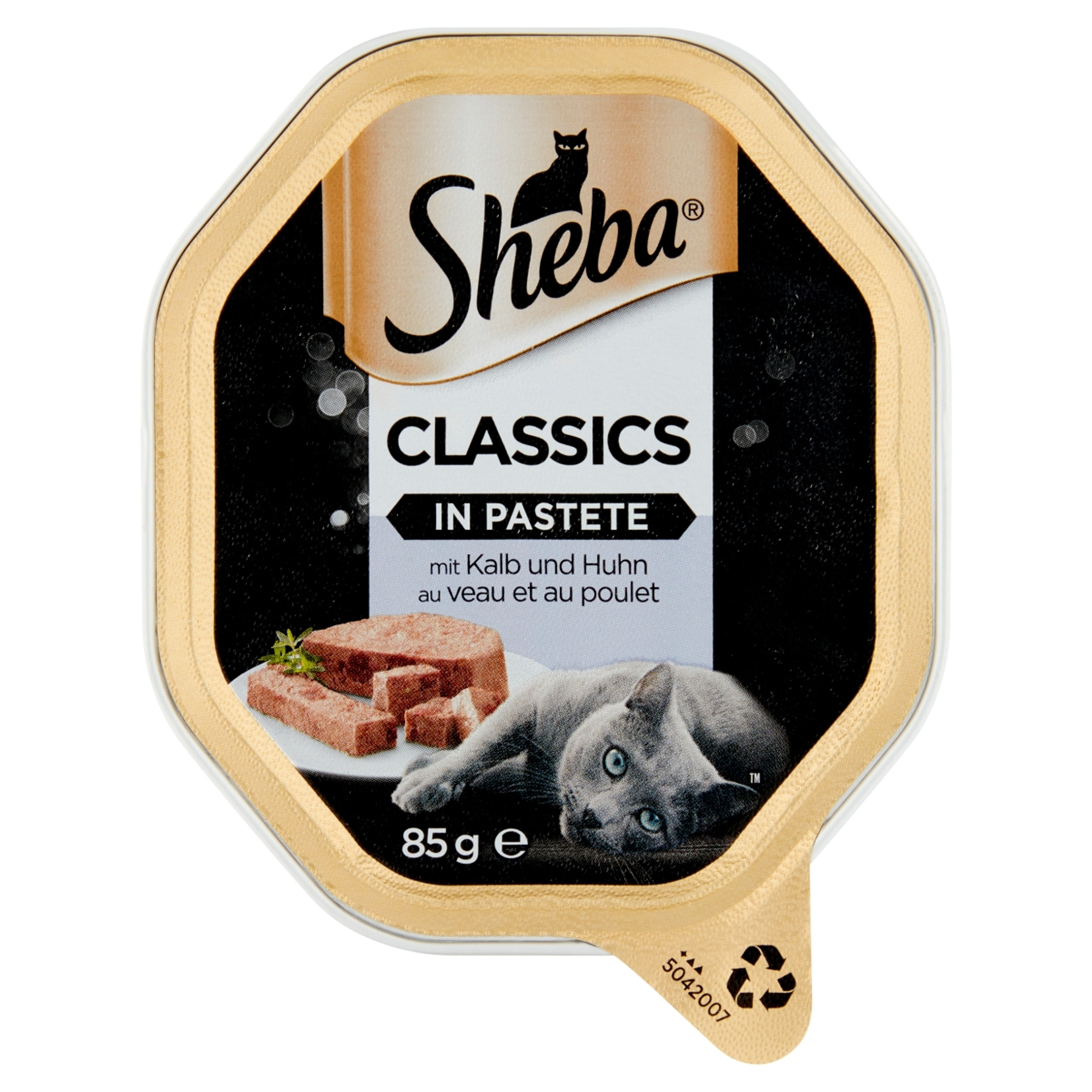 Sheba alutál macskáknak, borjú-csirke - 85 g-1