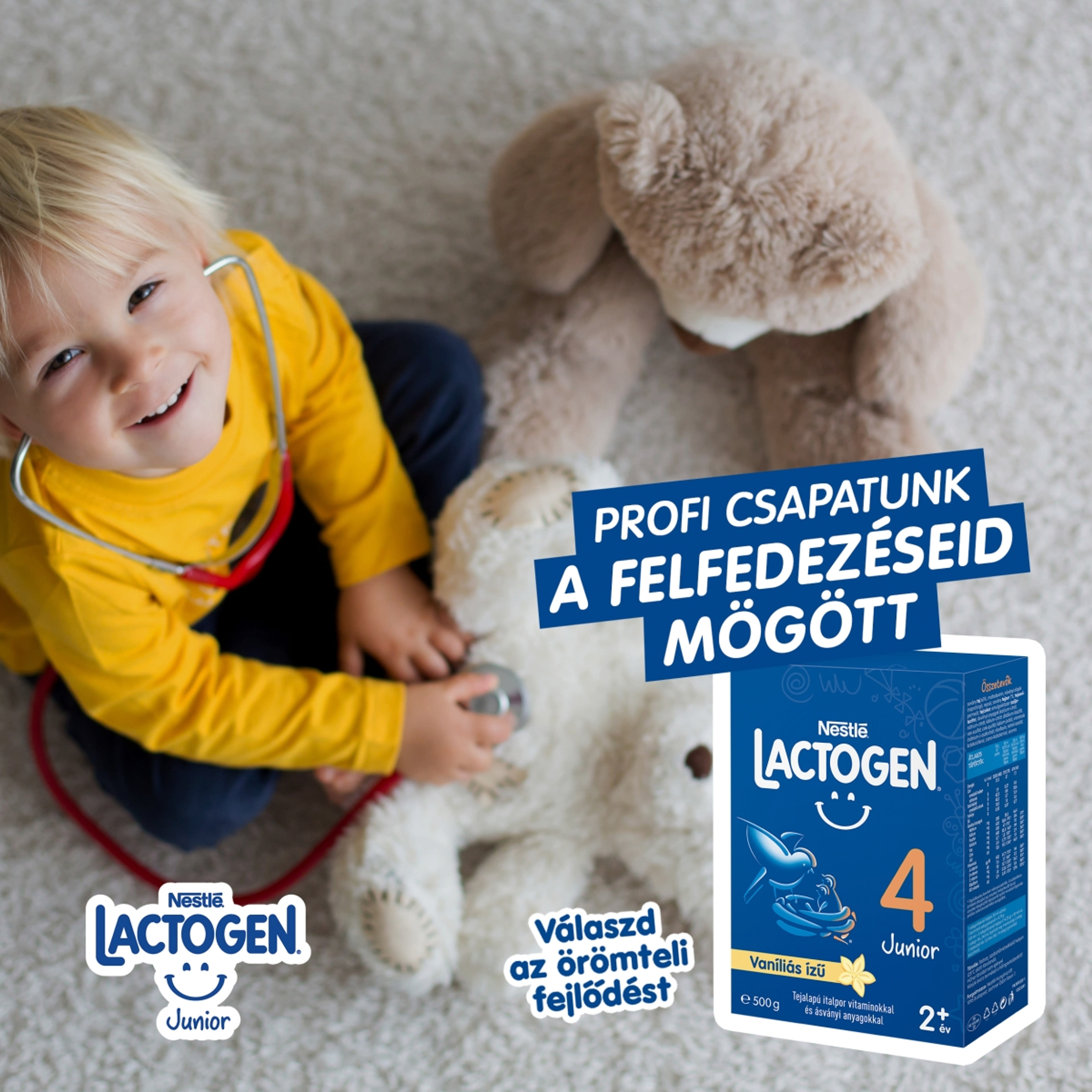 Lactogen 4 Junior tejalapú italpor vitaminokkal és ásványi anyagokkal vaníliás ízű 2 éves kortól - 500 g-5