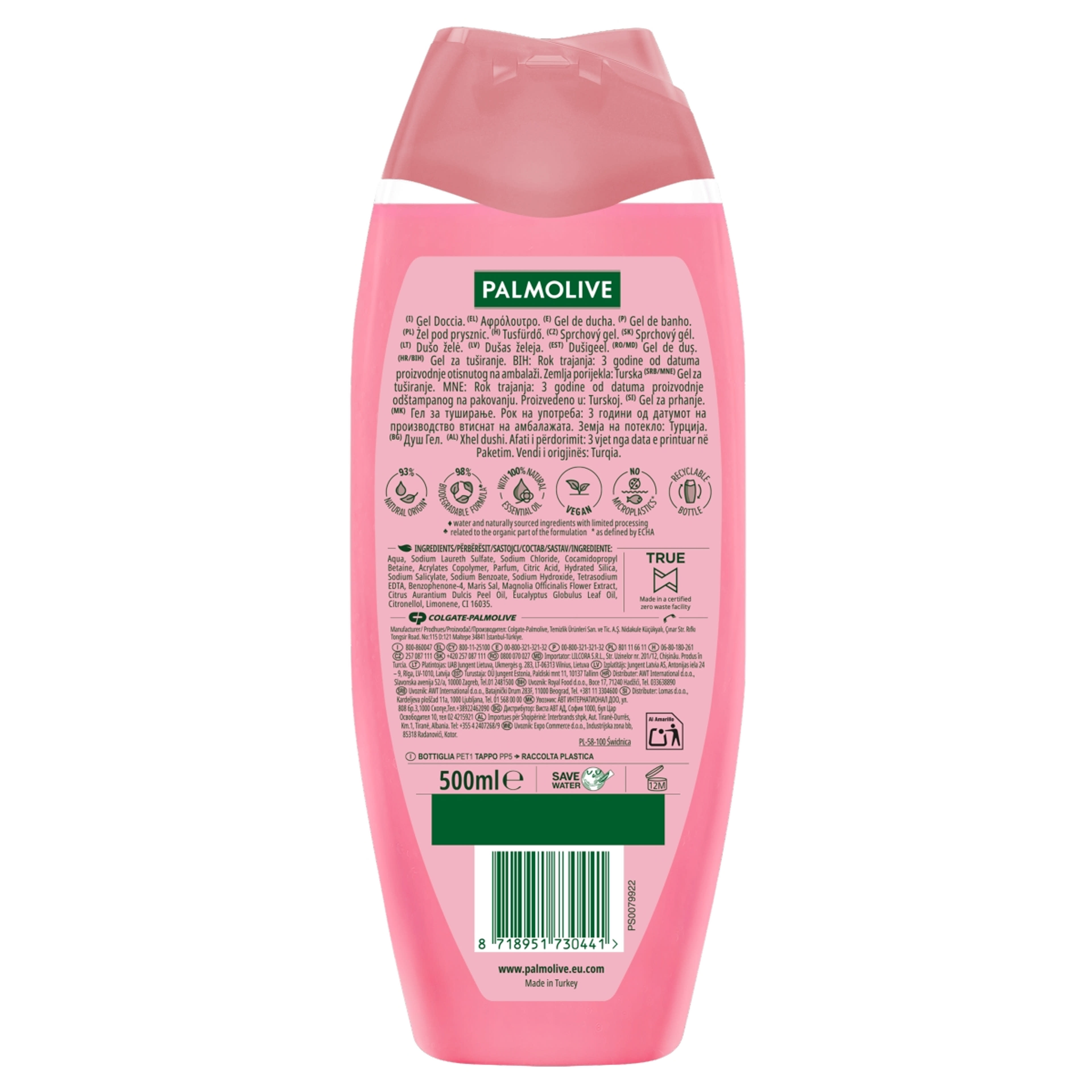 Palmolive Thermal Spa Gentle Massage bőrradirozó tusfürdő cseresznyevirág illattal - 500 ml-2