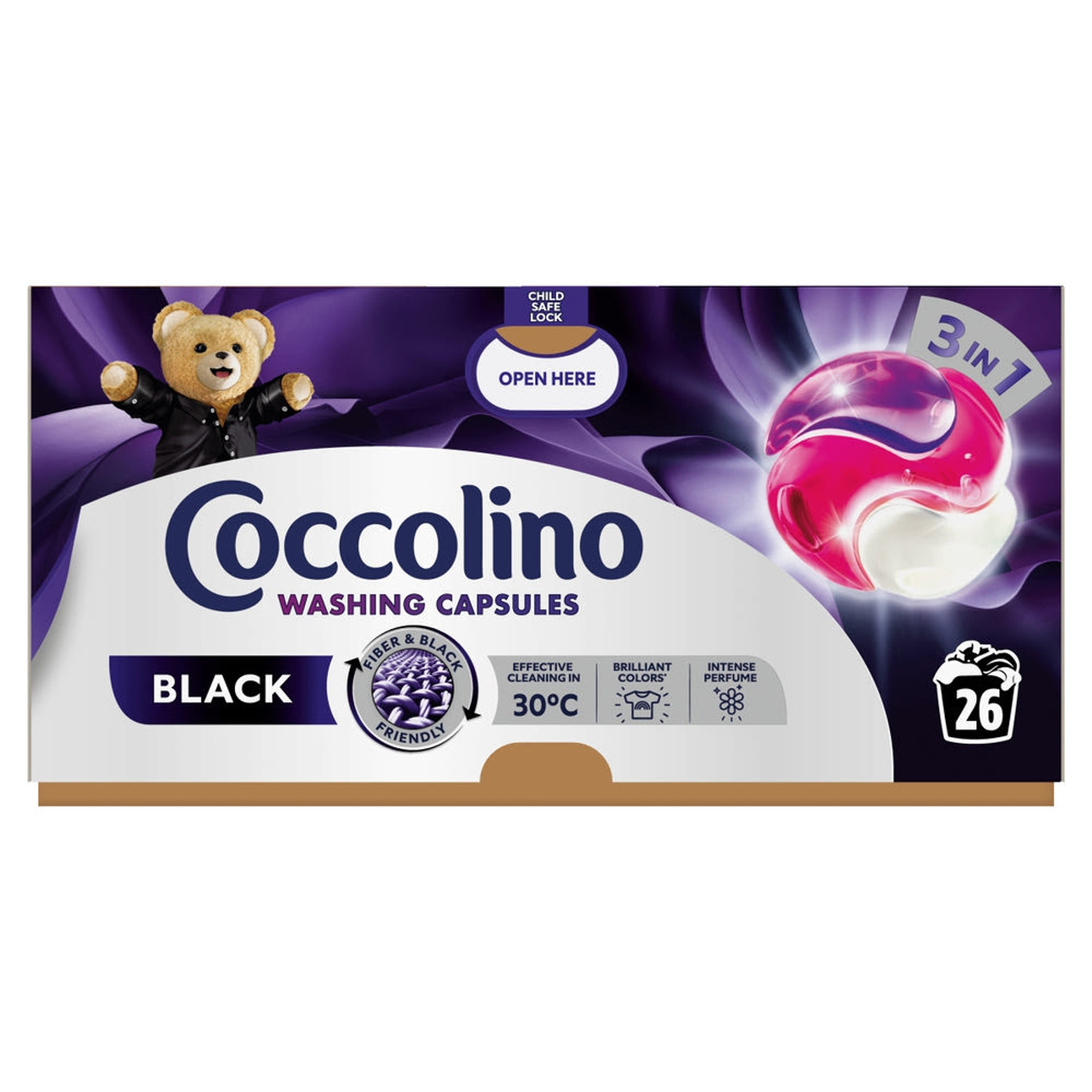 Coccolino Black 3in1 mosókapszula 26 mosás - 26 db