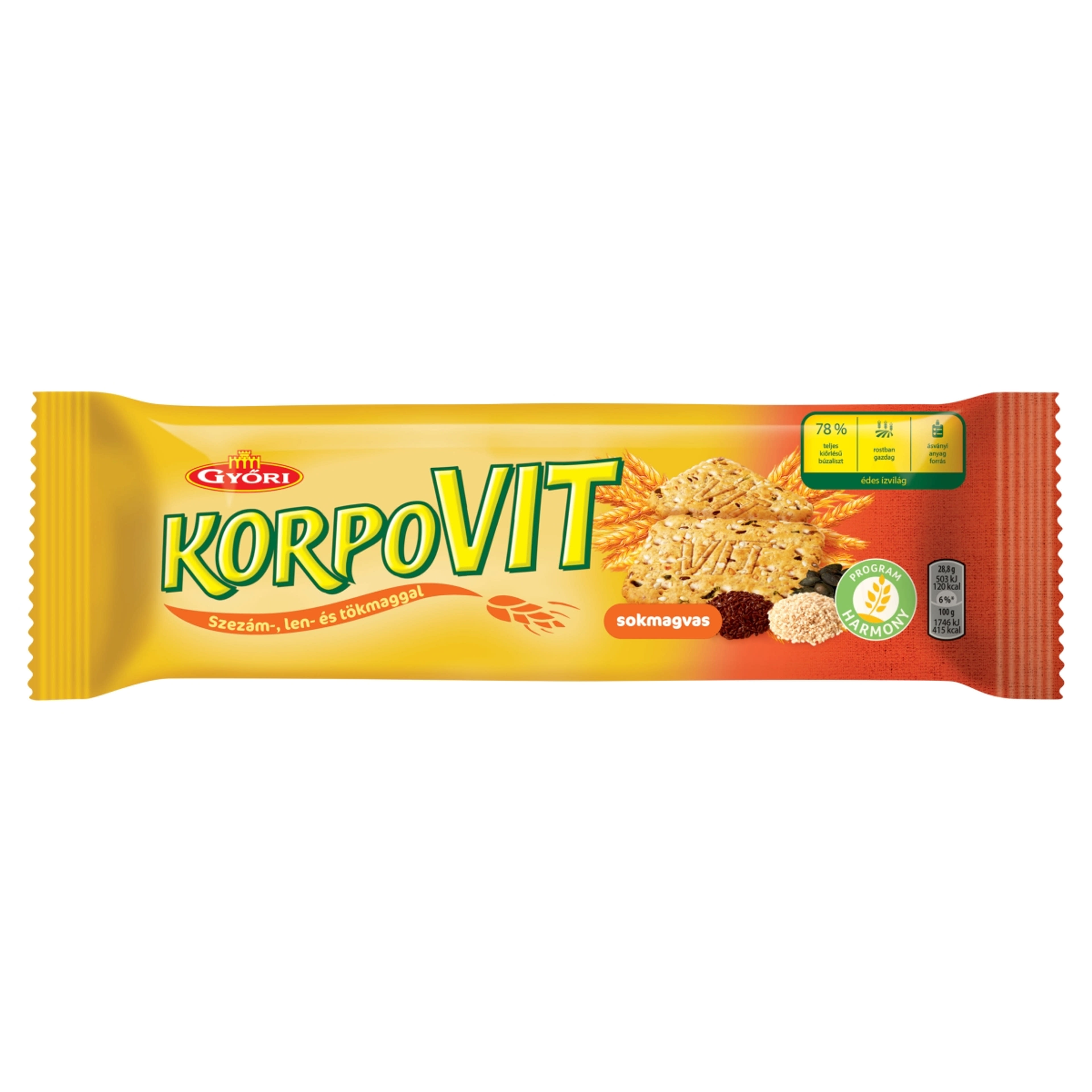 Győri sokmagvas korpovit keksz - 174 g