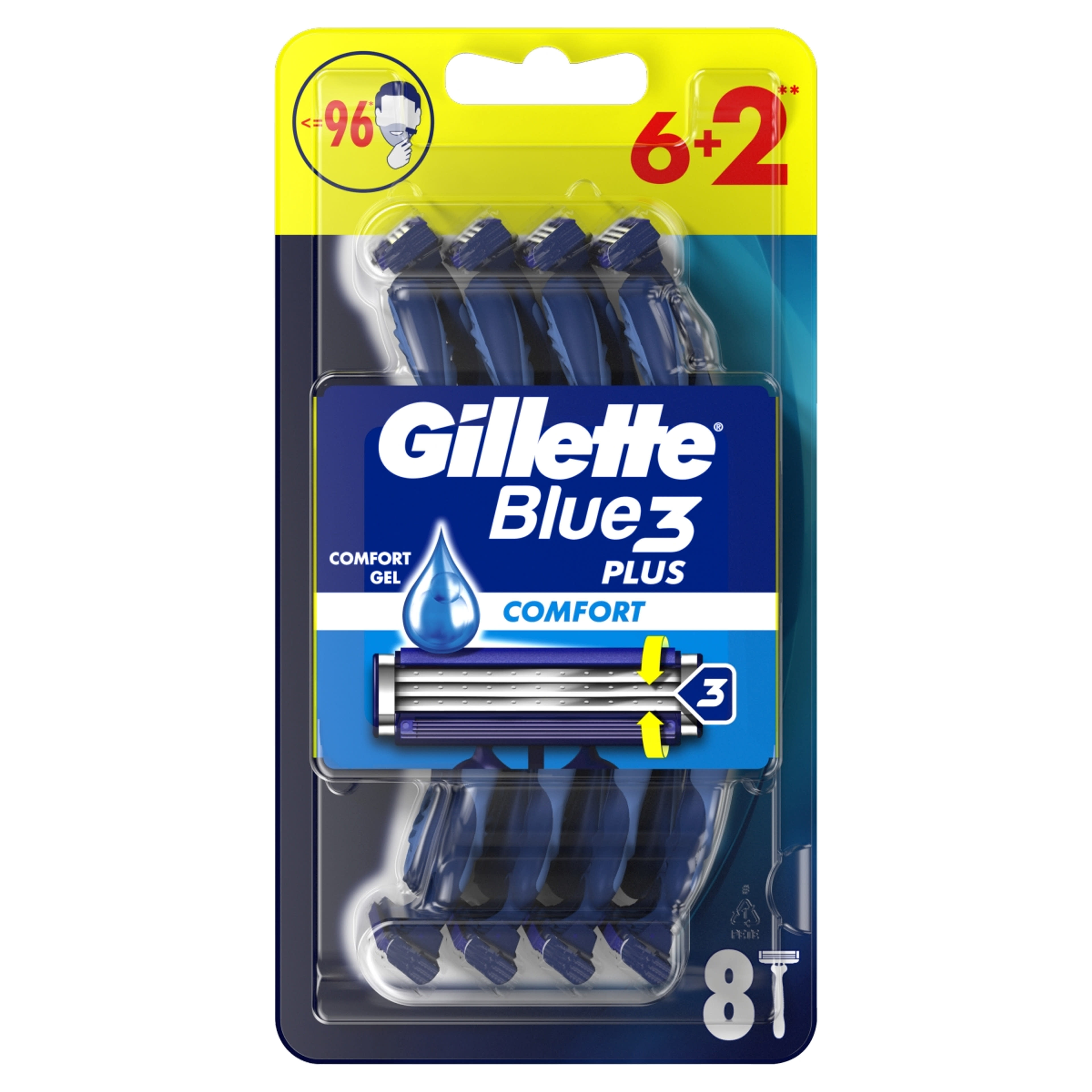 Gillette Blue 3 eldobható borotva - 8 db